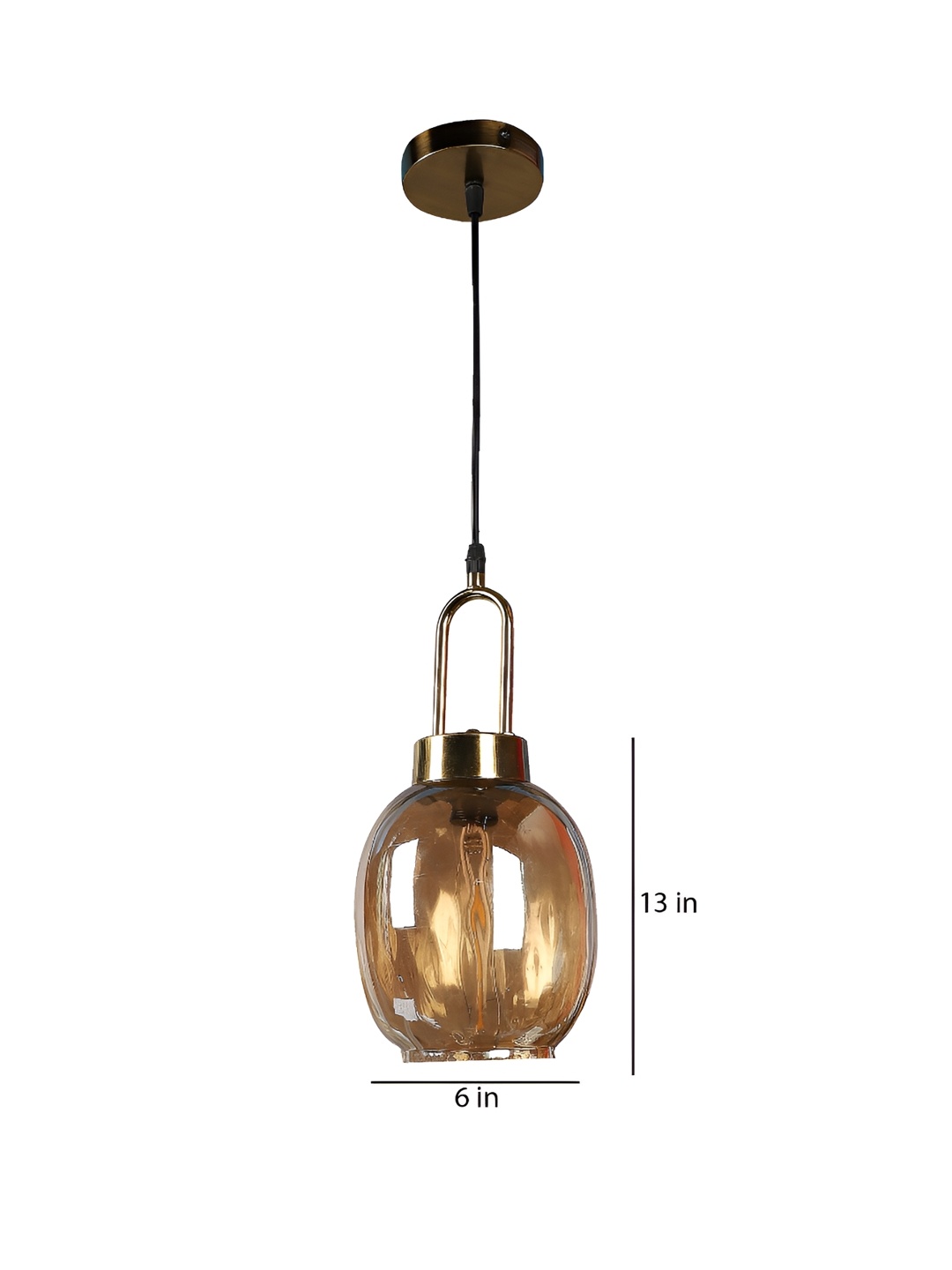 

ELIANTE Gold Toned Glass Contemporary Ceiling Lamp