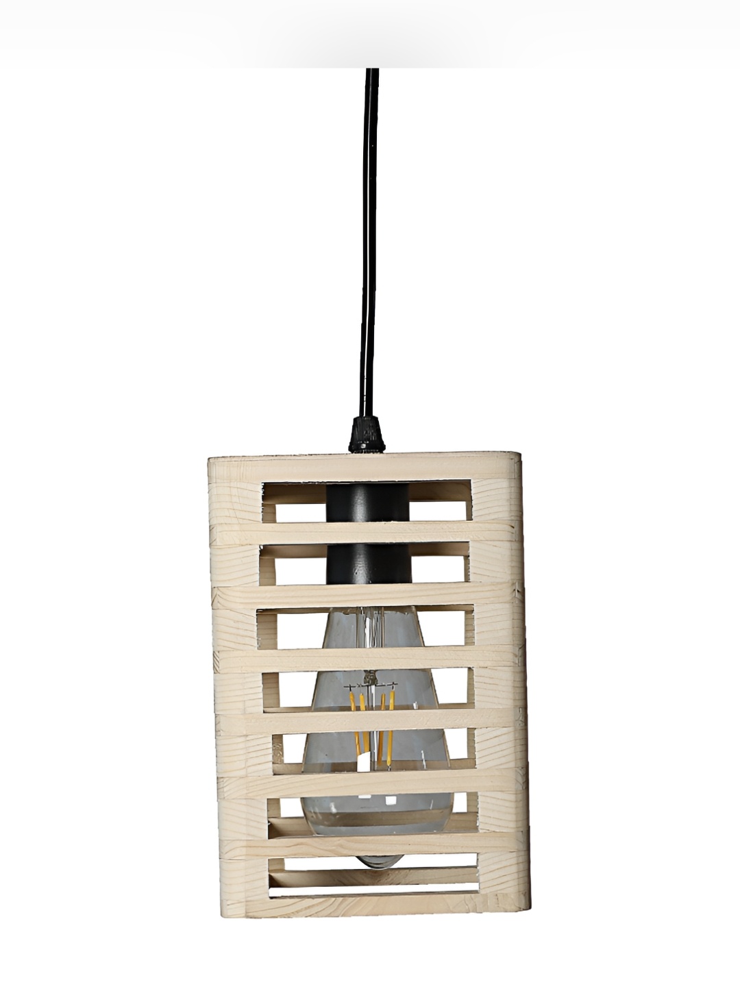

ELIANTE Beige Wooden Contemporary Hanging Ceiling Lamp
