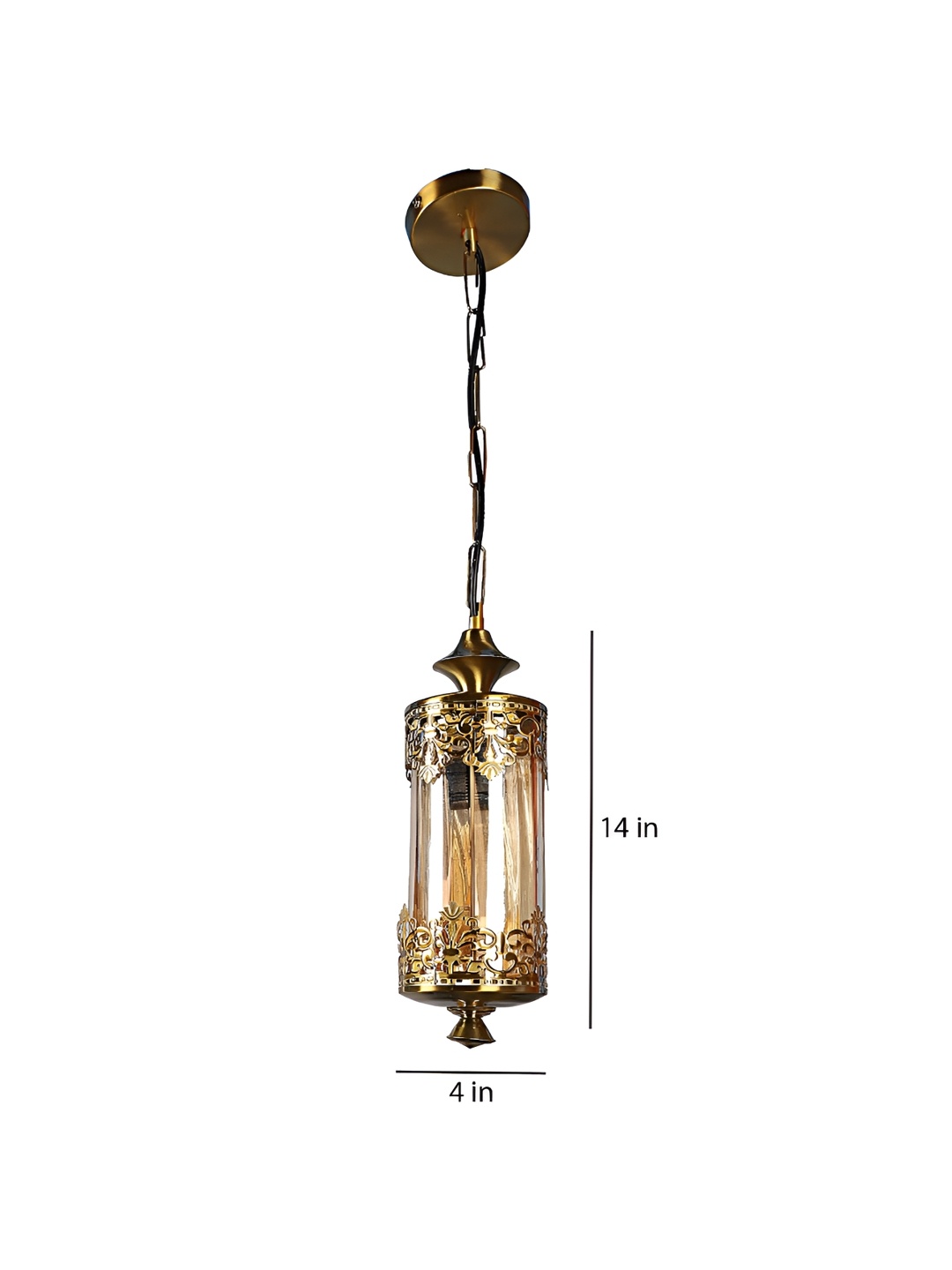 

ELIANTE Gold Toned Iron Contemporary Hanging Ceiling Lamp