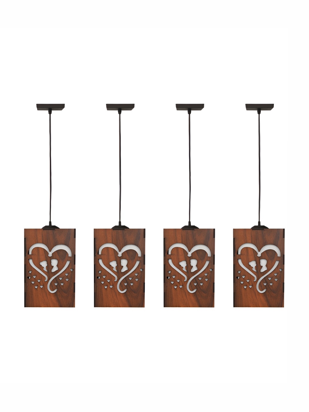 

Gojeeva Brown 4 Pieces Wooden 10 Watts Traditional Ceiling Lamp