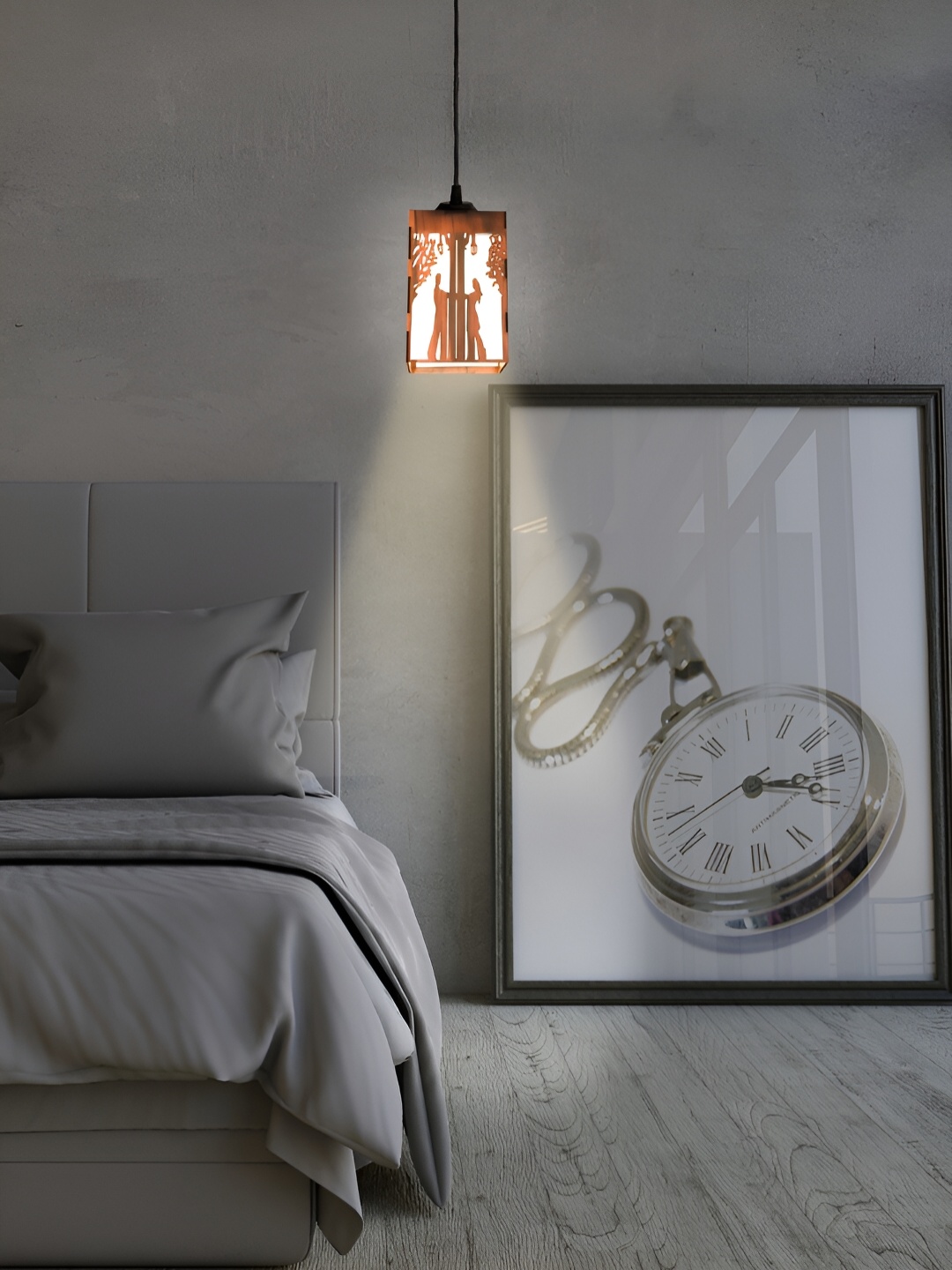 

Gojeeva Brown & White 2 Pieces Wooden 10 Watts Rectangular Contemporary Ceiling Lamps