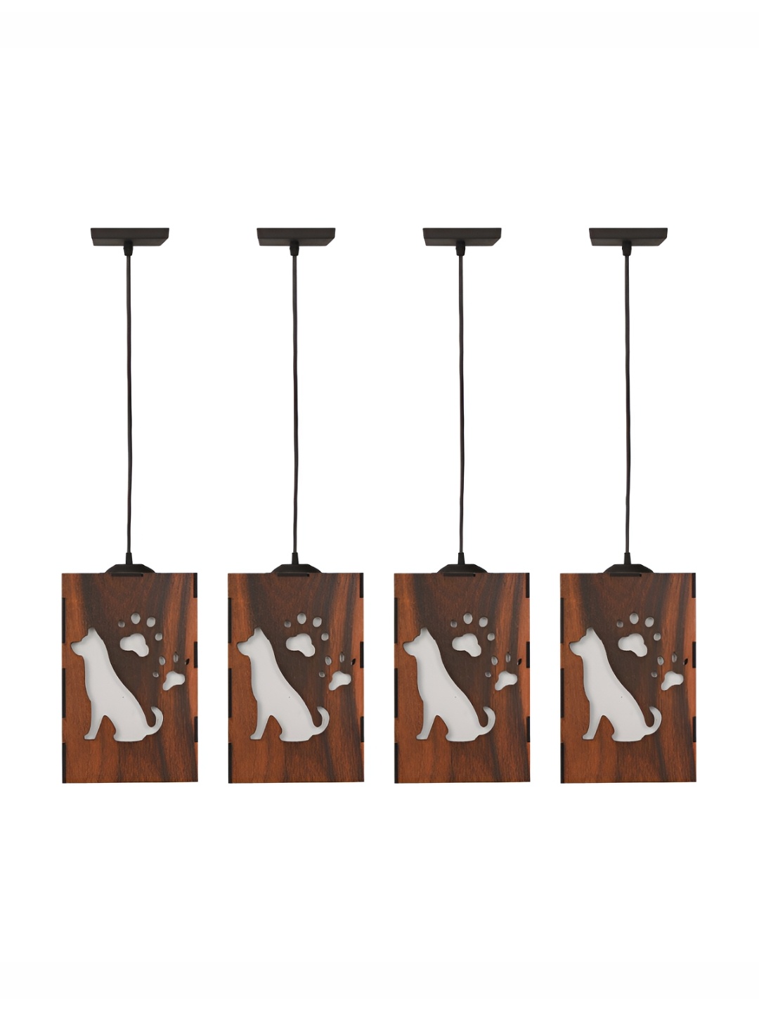 

Gojeeva Brown 4 Pieces Textured Ceiling Lamp With Adjustable Cord