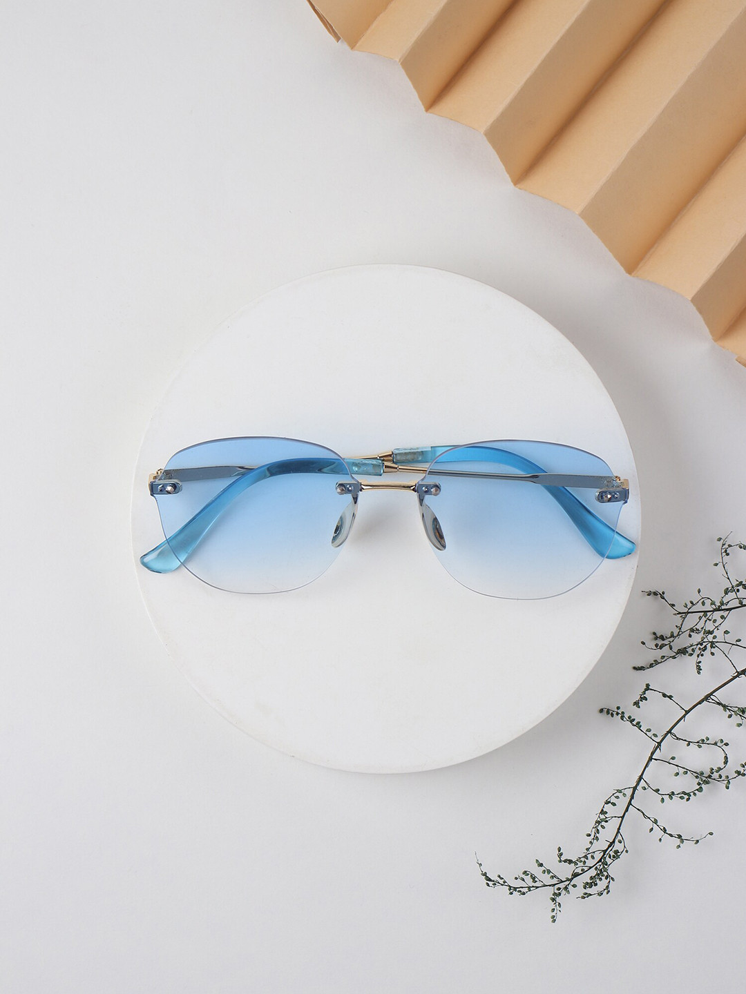 

DressBerry Unisex Blue Round Sunglasses with UV Protected Lens-6005 blue