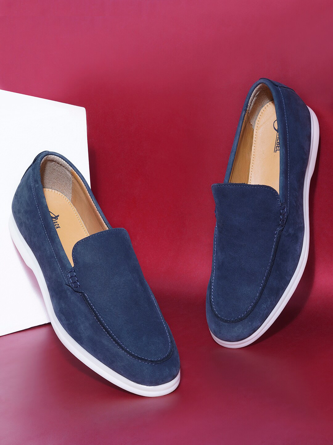 

Jack Rebel Men Leather Slip-Ons Loafers, Navy blue