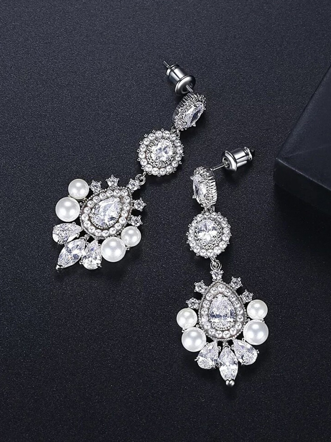 

Shining Diva Fashion Silver Plated Drop Earrings