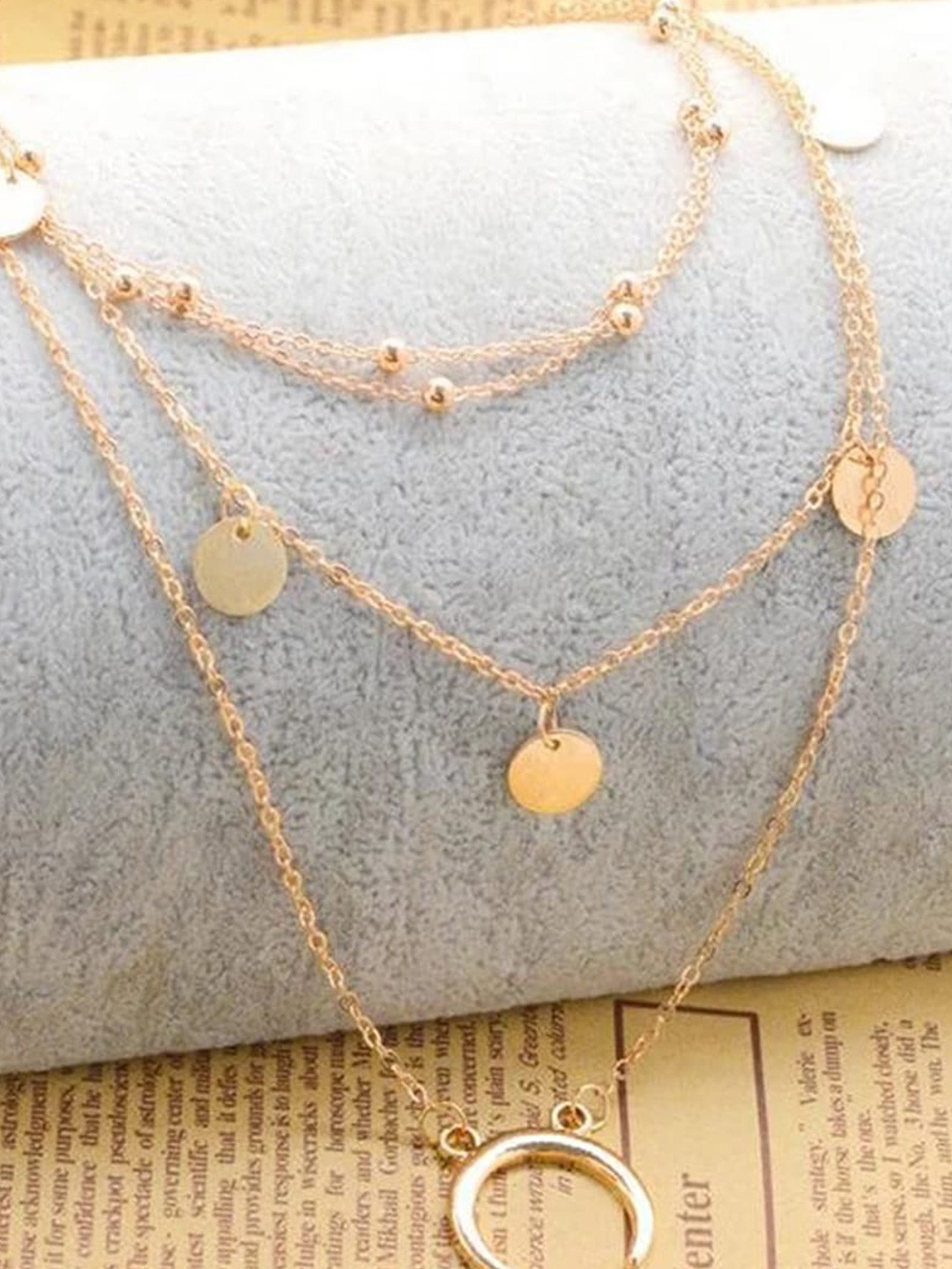 

Shining Diva Fashion Gold-Plated Necklace