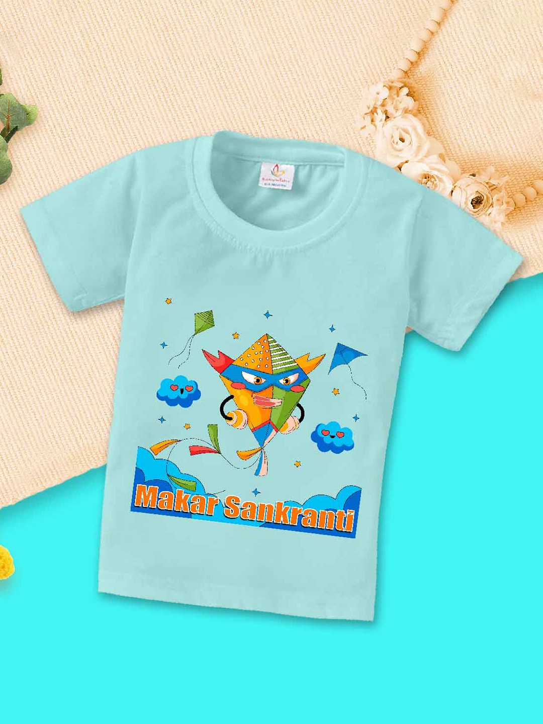 

Babywish Kids Graphic Printed Cotton T-shirt, Sea green