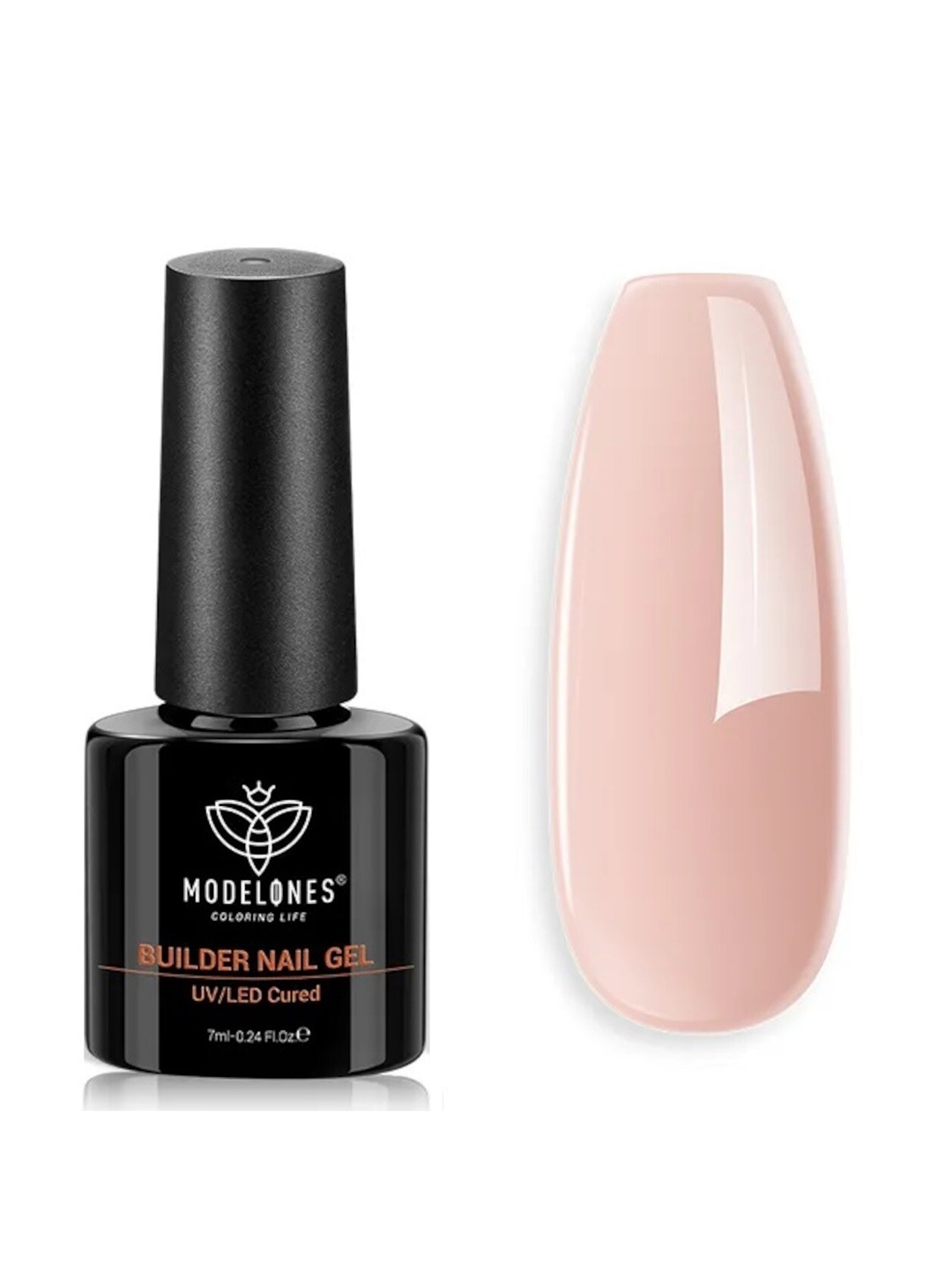 

Modelones 8-In-1 Builder Nail UV LED Long Lasting Gel Nail Polish 7ml - Shade 004, Pink