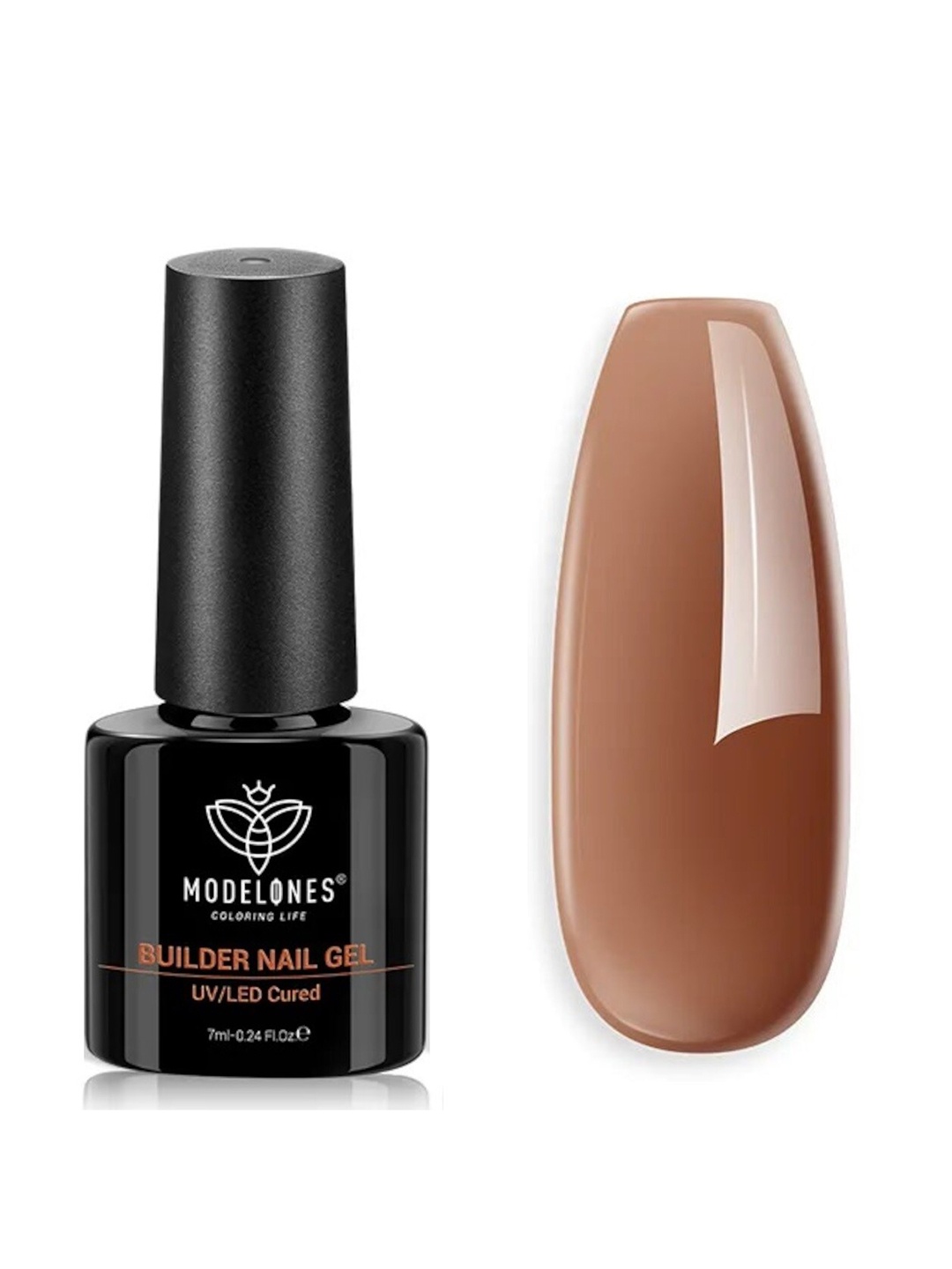 

Modelones 8-In-1 Builder Nail UV LED Long Lasting Gel Nail Polish 7ml - Shade 021, Brown