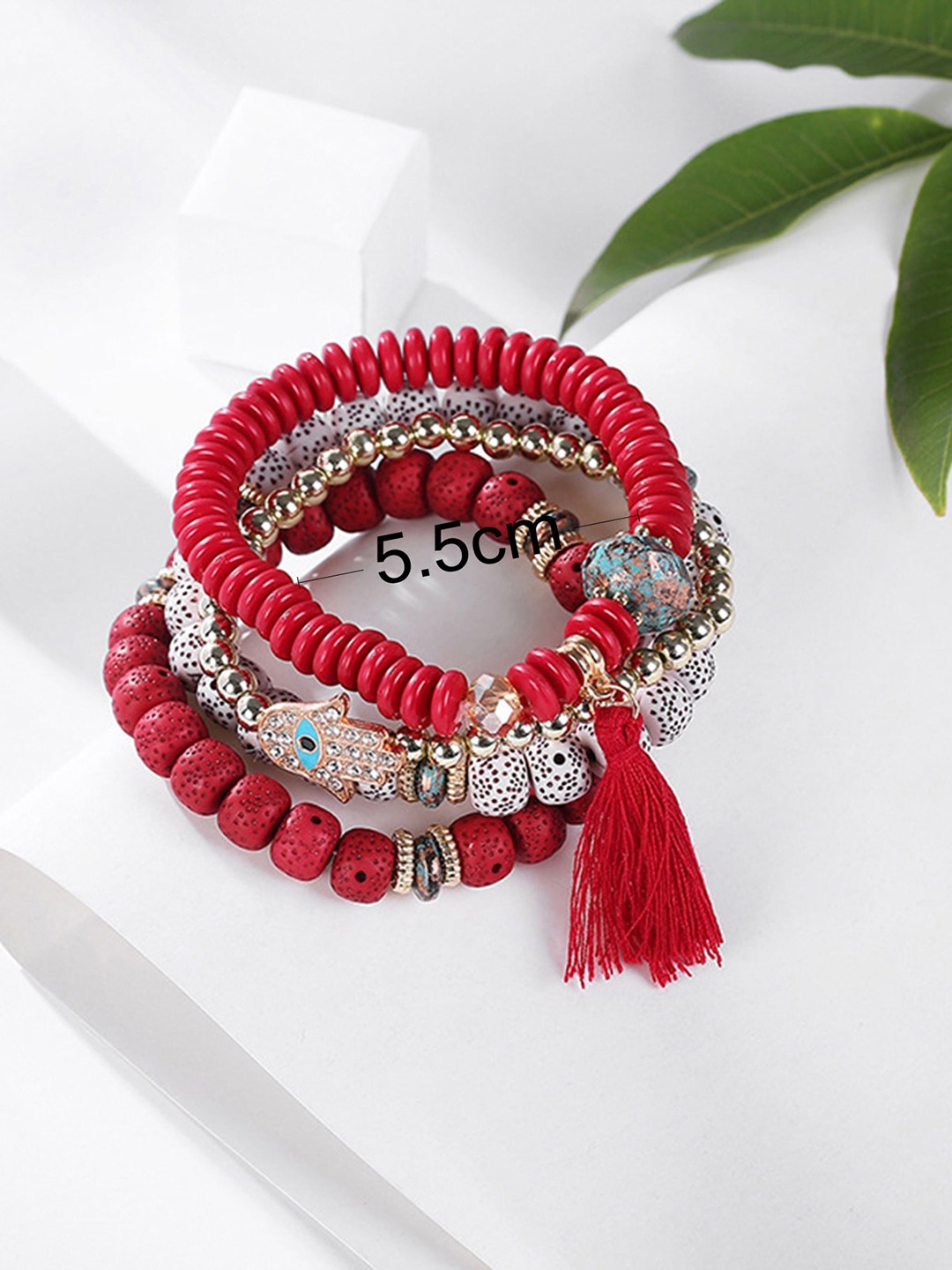 

Shining Diva Fashion Set Of 4 Gold-Plated Charm Bracelet