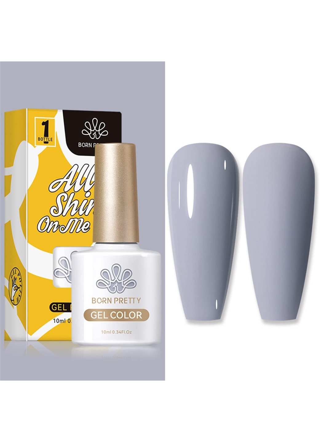 

BORN PRETTY All Shine On Me Nail Gel Polish - 10ml - Silky White Series CG056, Blue