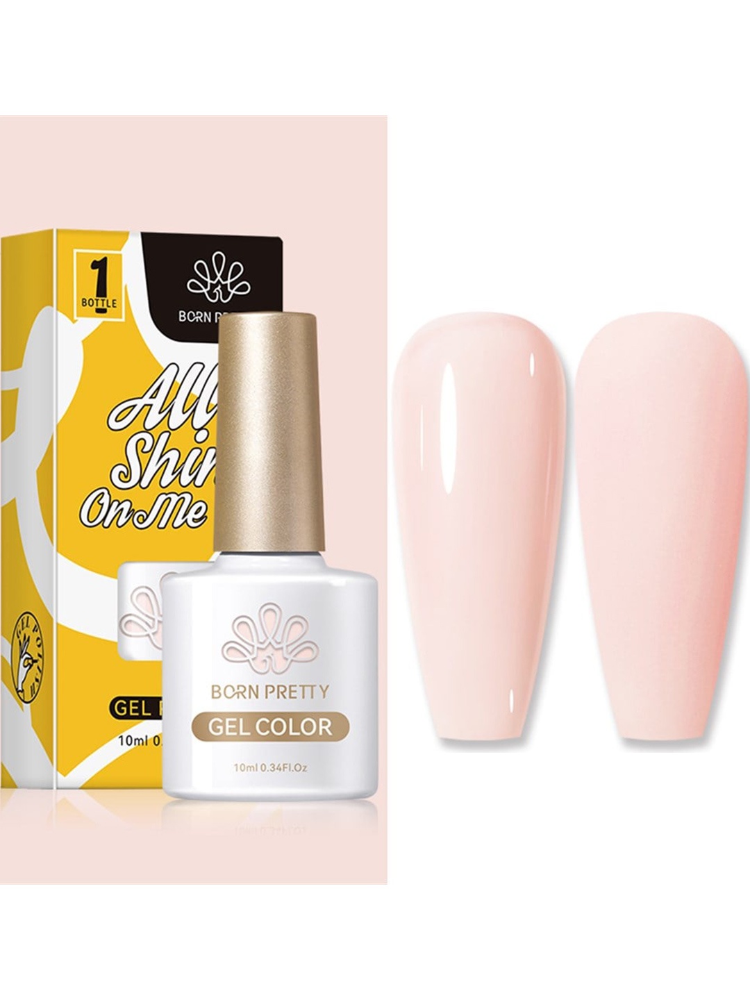 

BORN PRETTY Silky White Series All Shine On-Me UV Gel Nail Polish 10ml - Shade CG060, Pink