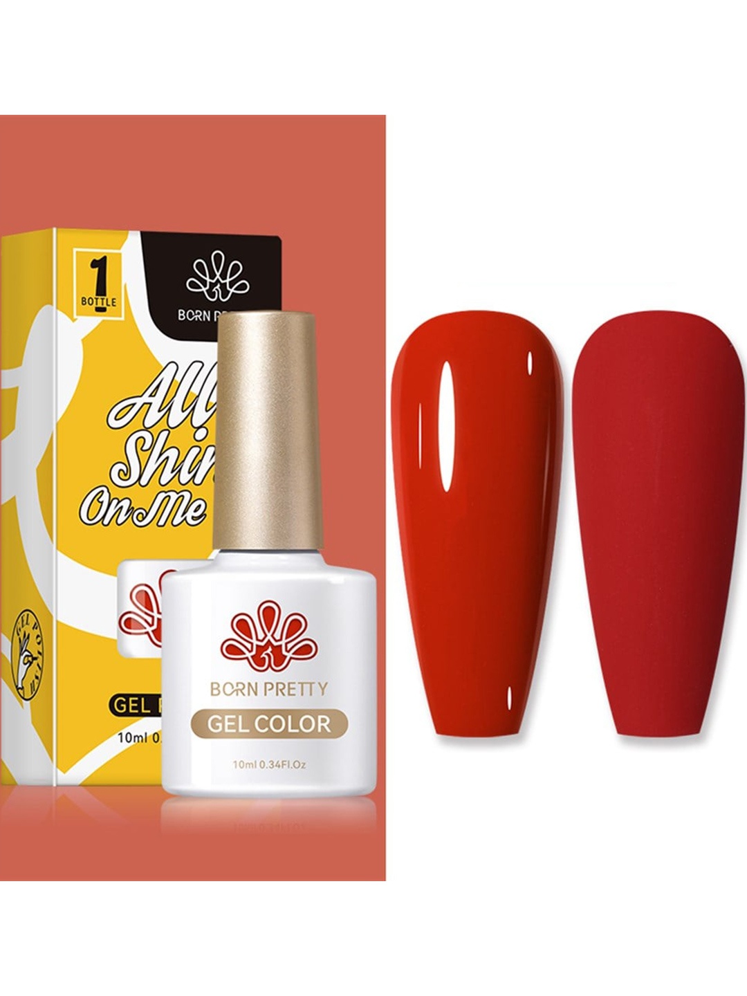 

BORN PRETTY Silky White Series All Shine On-Me UV Gel Nail Polish 10ml - Shade CG086, Red