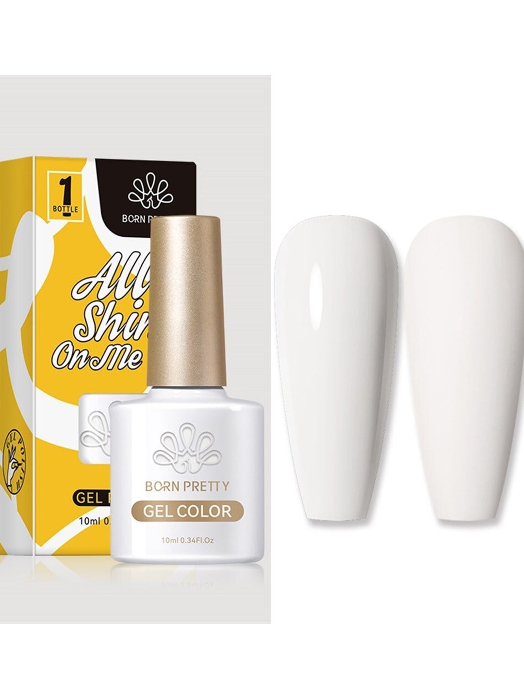 

BORN PRETTY Silky White Series All Shine On-Me UV Gel Nail Polish 10ml - Shade CG002