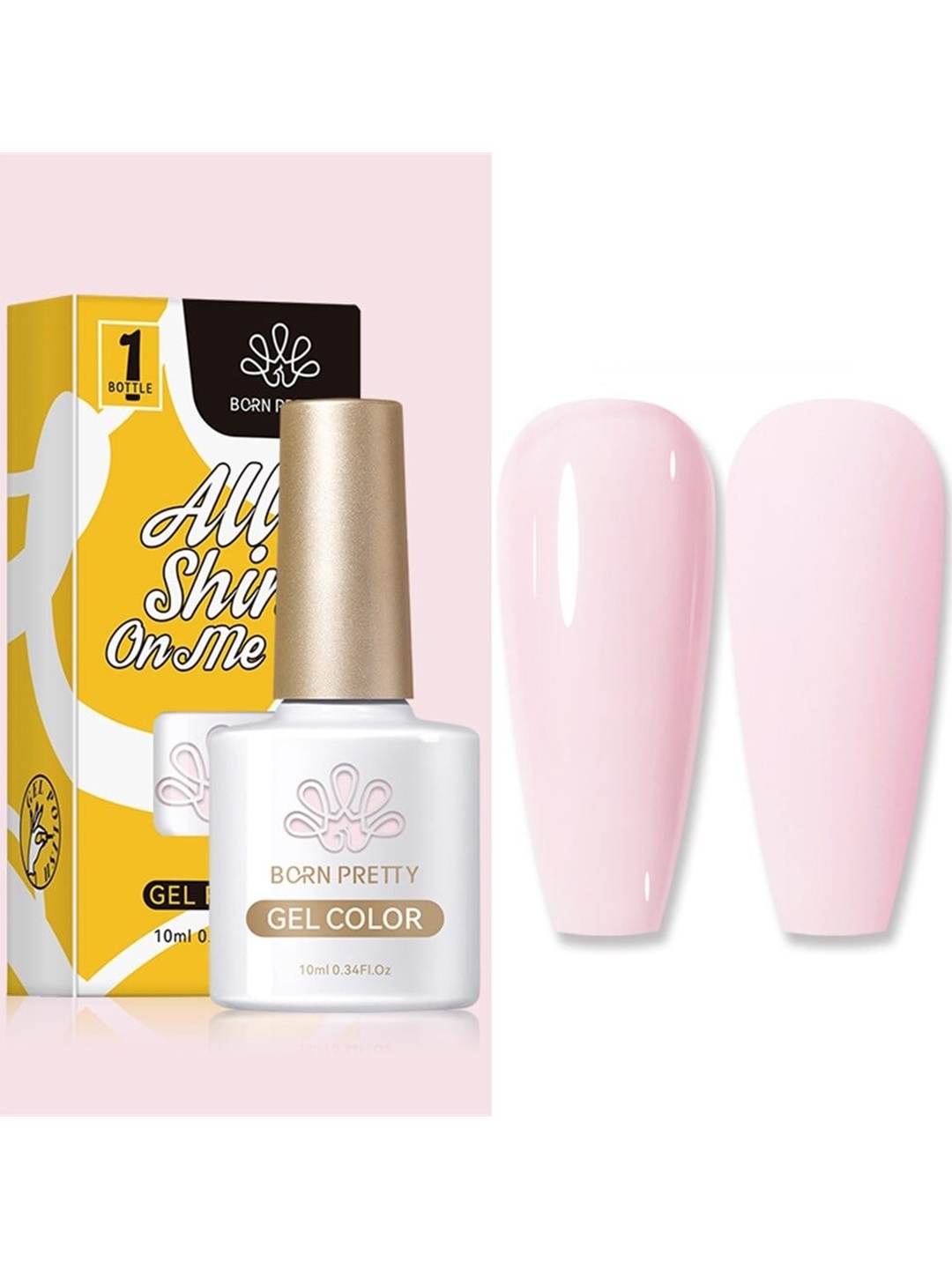 

BORN PRETTY Silky White Series All Shine On-Me UV Gel Nail Polish 10ml - Shade CG003, Pink