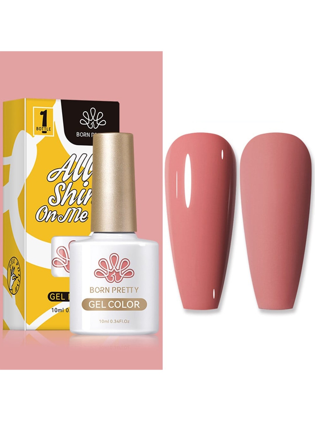 

BORN PRETTY Silky White Series All Shine On-Me UV Gel Nail Polish 10ml - Shade CG069, Pink