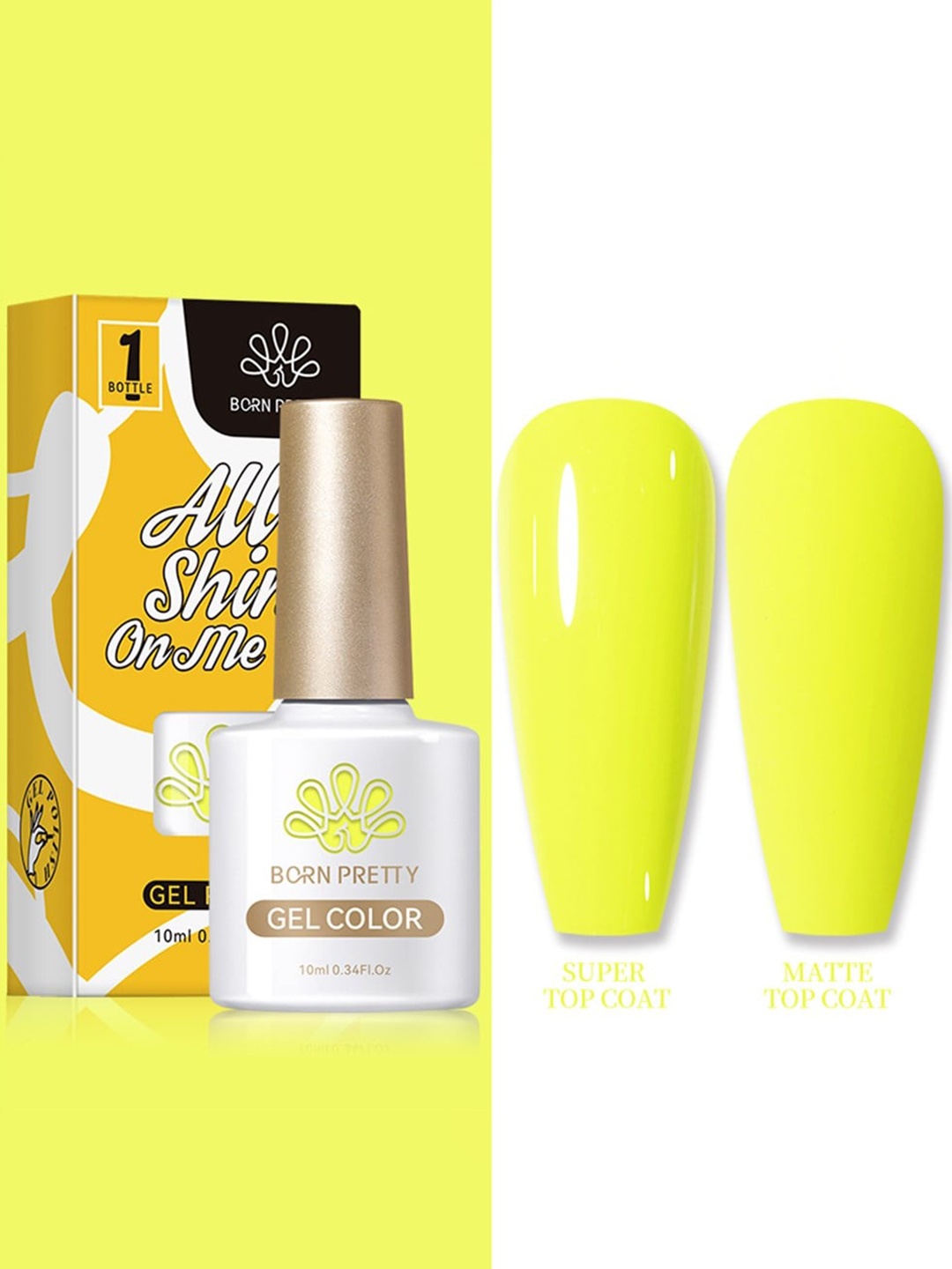 

BORN PRETTY Silky White Series All Shine On-Me UV Gel Nail Polish 10ml - Shade CG093, Yellow