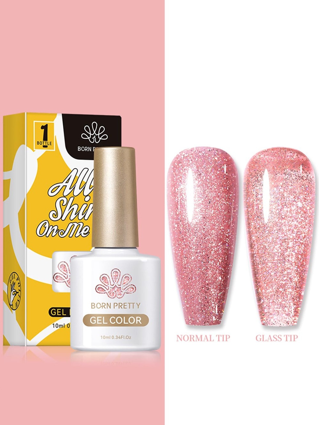 

BORN PRETTY Silky White Series All Shine On-Me UV Gel Nail Polish 10ml - Shade CG114, Pink