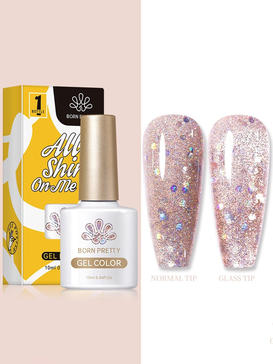 

BORN PRETTY All Shine On Me Long Lasting Soak-Off Gel Nail Polish 10 ml - Shade CG104, Pink