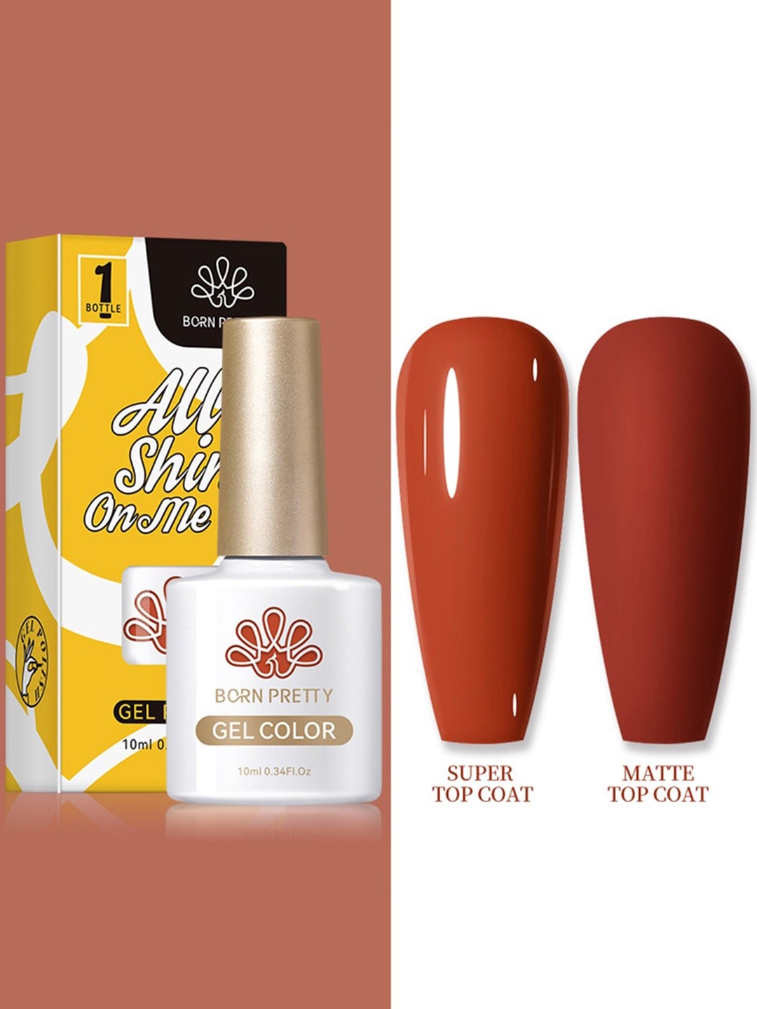 

BORN PRETTY All Shine On Me Long Lasting Soak-Off Gel Nail Polish 10 ml - Shade CG081, Red