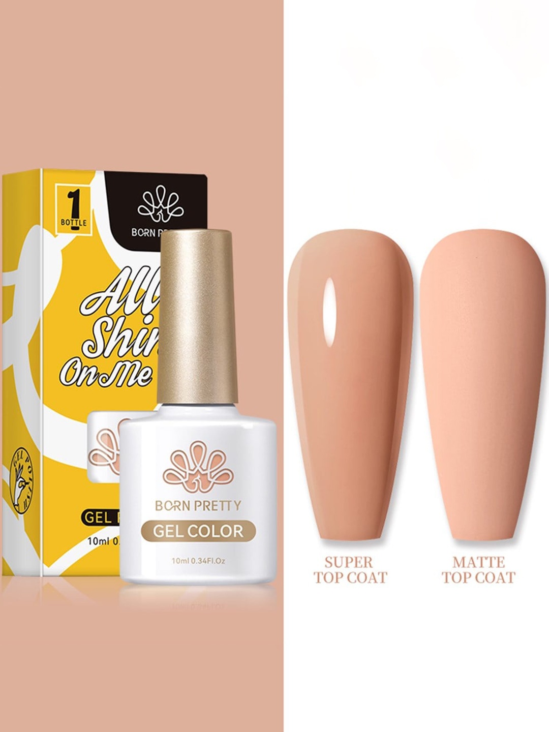 

BORN PRETTY All Shine On Me Long Lasting Soak-Off Gel Nail Polish 10 ml - Shade CG062, Beige
