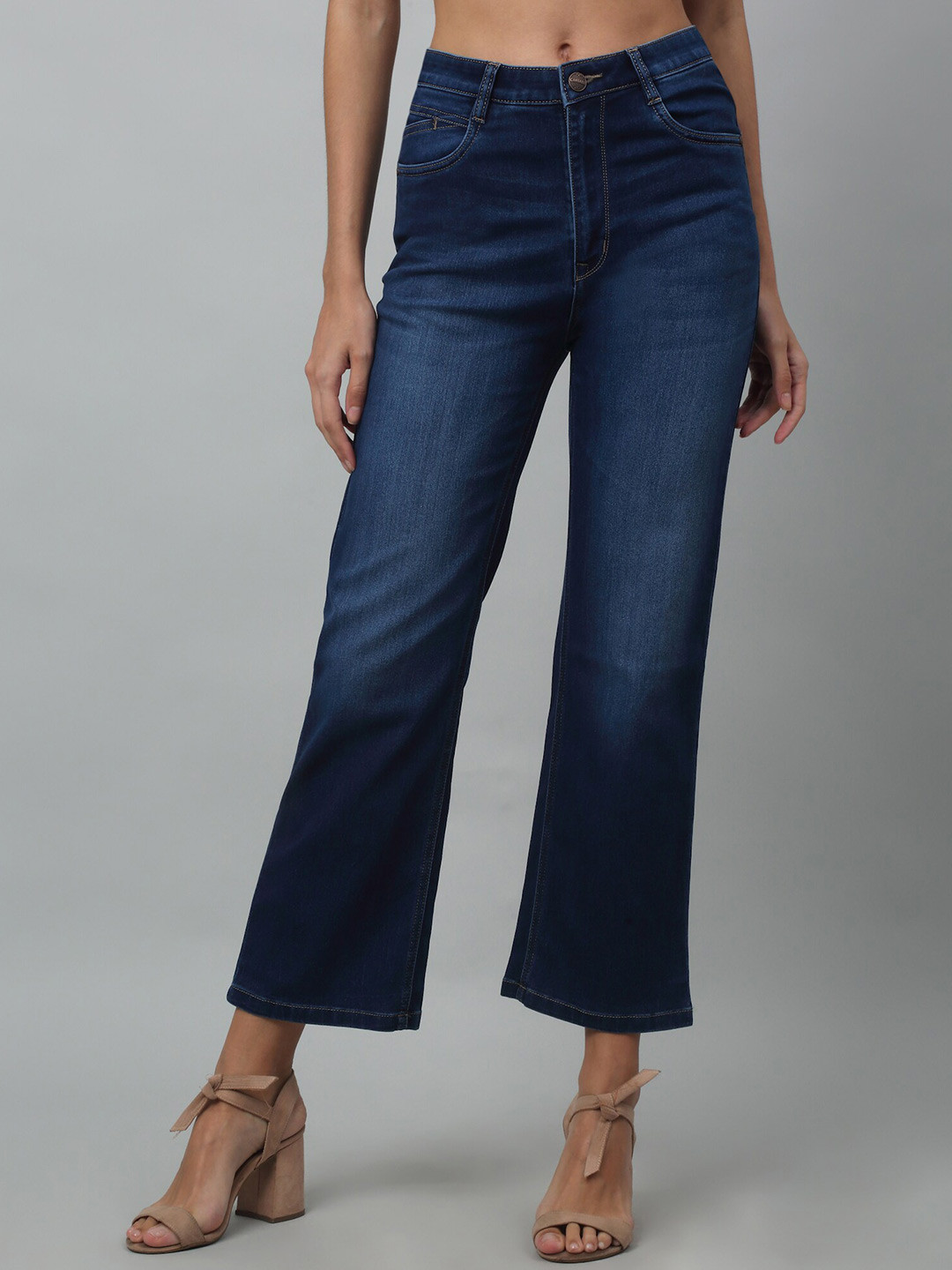 

Cantabil Women Light Fade Clean Look Stretchable Jeans, Blue