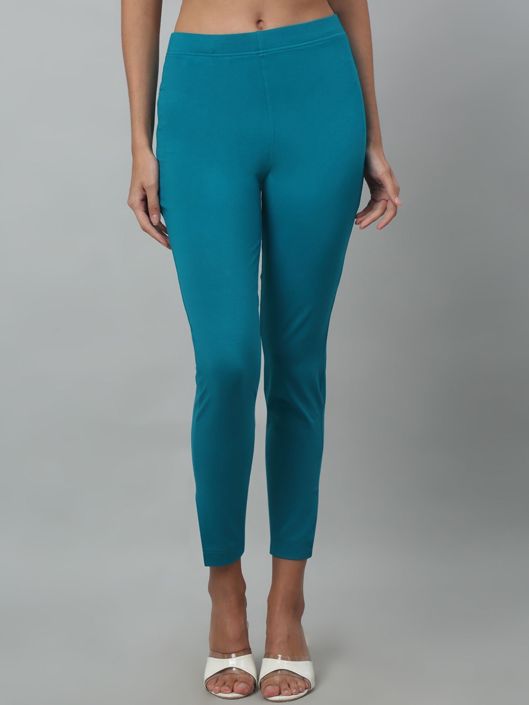 

Cantabil Women Mid-Rise Cropped Ethnic Trouser, Teal