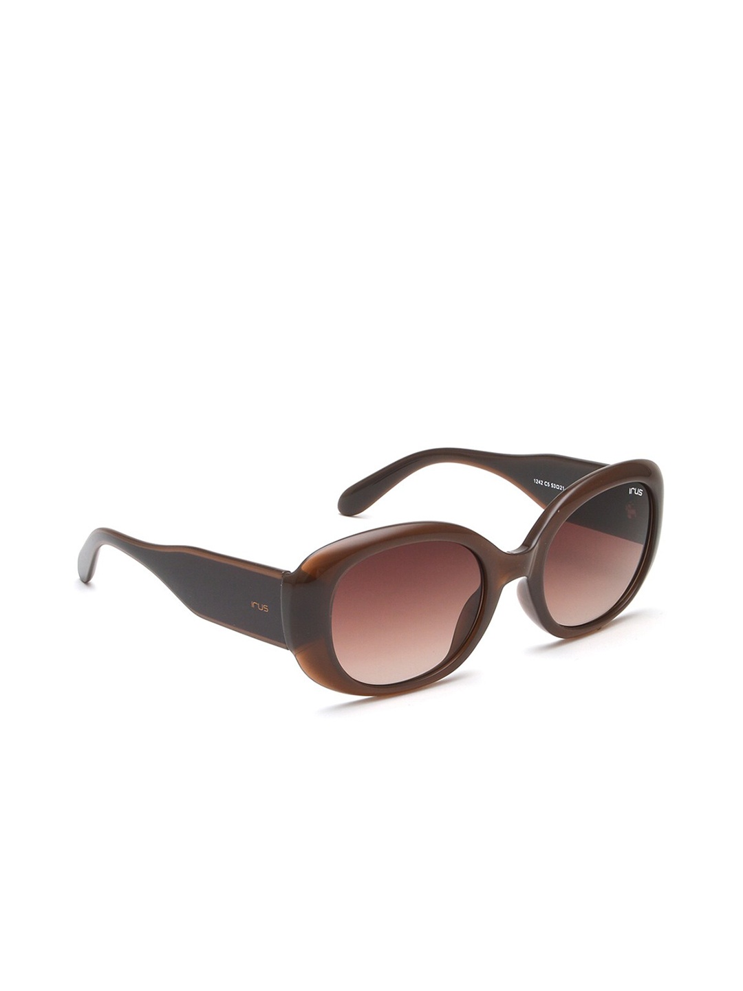 

IRUS by IDEE Women Oval Sunglasses With UV Protected Lens, Brown