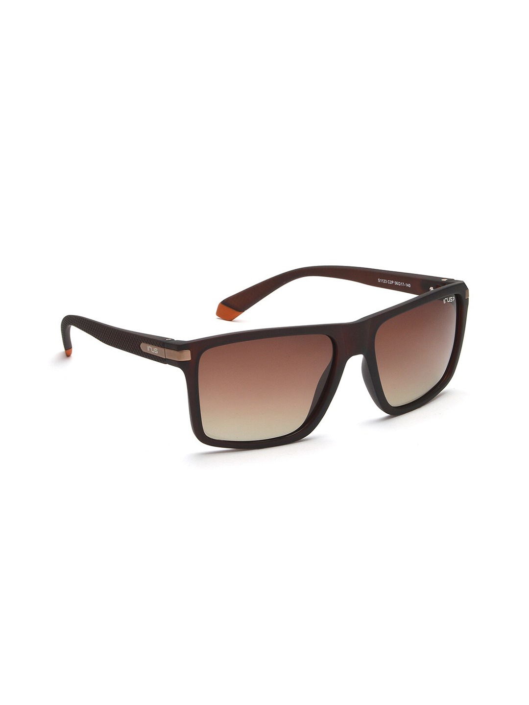 

IRUS by IDEE Men Square Sunglasses with UV Protected Lens IRS1123C2PSG, Brown