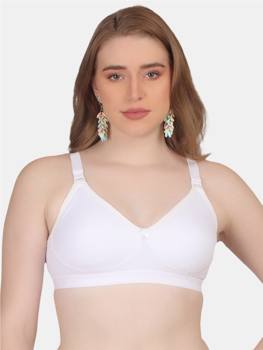 

POOJA RAGENEE Full Coverage Non Padded Everyday Bra With All Day Comfort, White