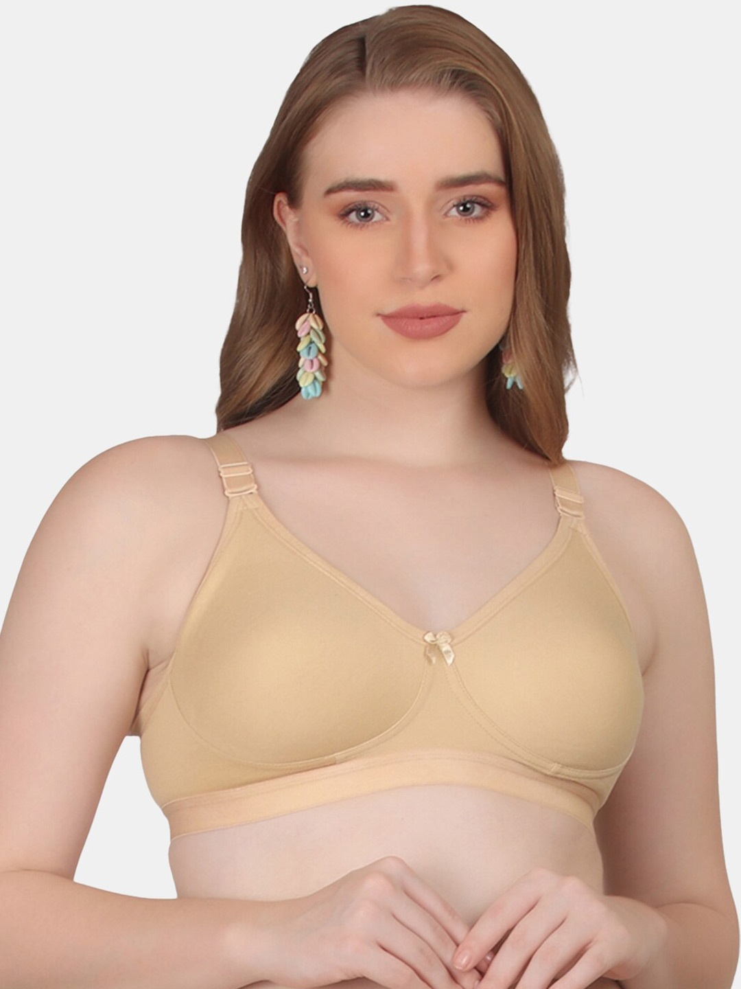 

POOJA RAGENEE Full Coverage Non Padded Everyday Bra With All Day Comfort, Beige