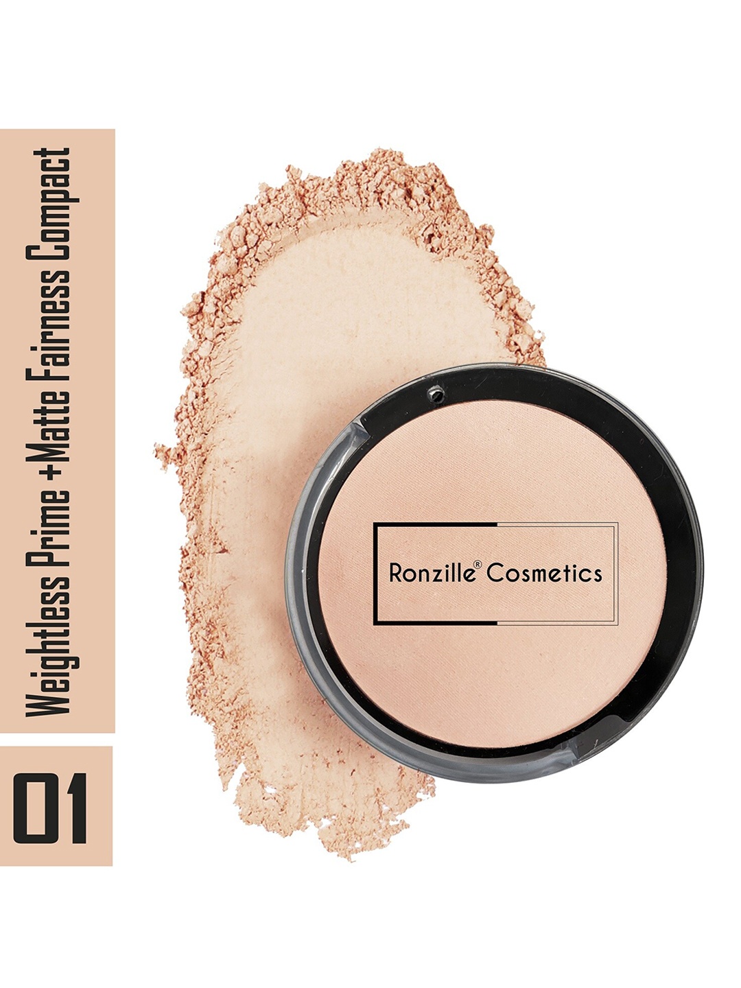 

Ronzille Weightless Prime Matte Fairness Compact 10 g - Dust Storm 01, Beige