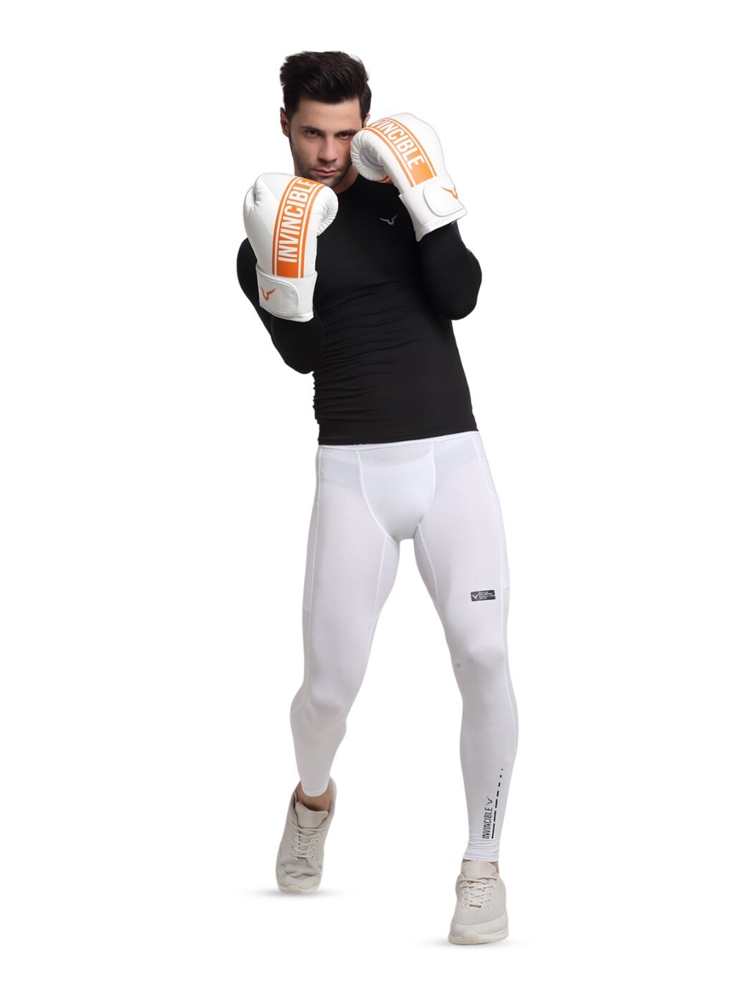 

Invincible Men Ghost Compression Leggings, White