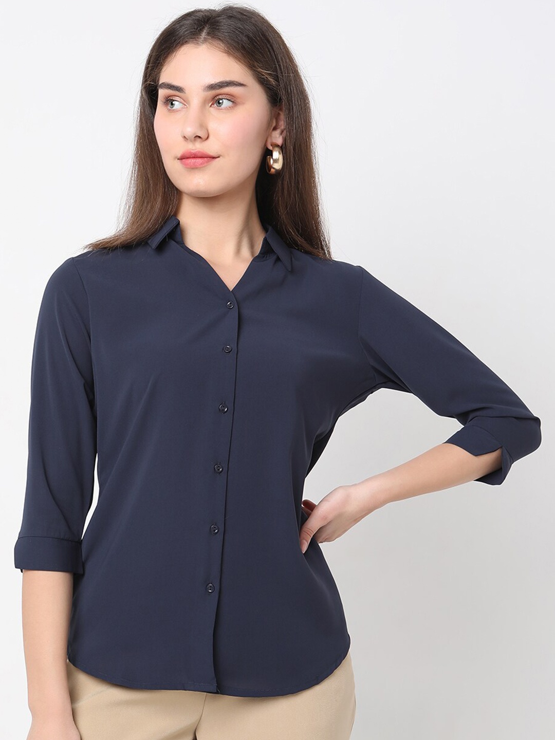 

Smarty Pants Comfort Cotton Spread Collar Opaque Regular Fit Formal Shirt, Grey