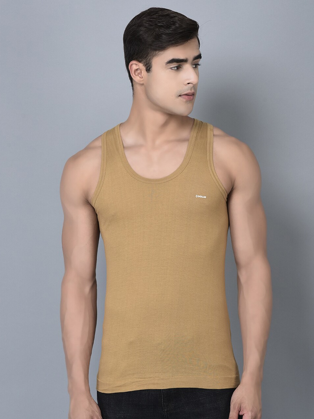 

Dollar Bigboss Men Solid Combed Cotton Shrinkless Vest, Assorted