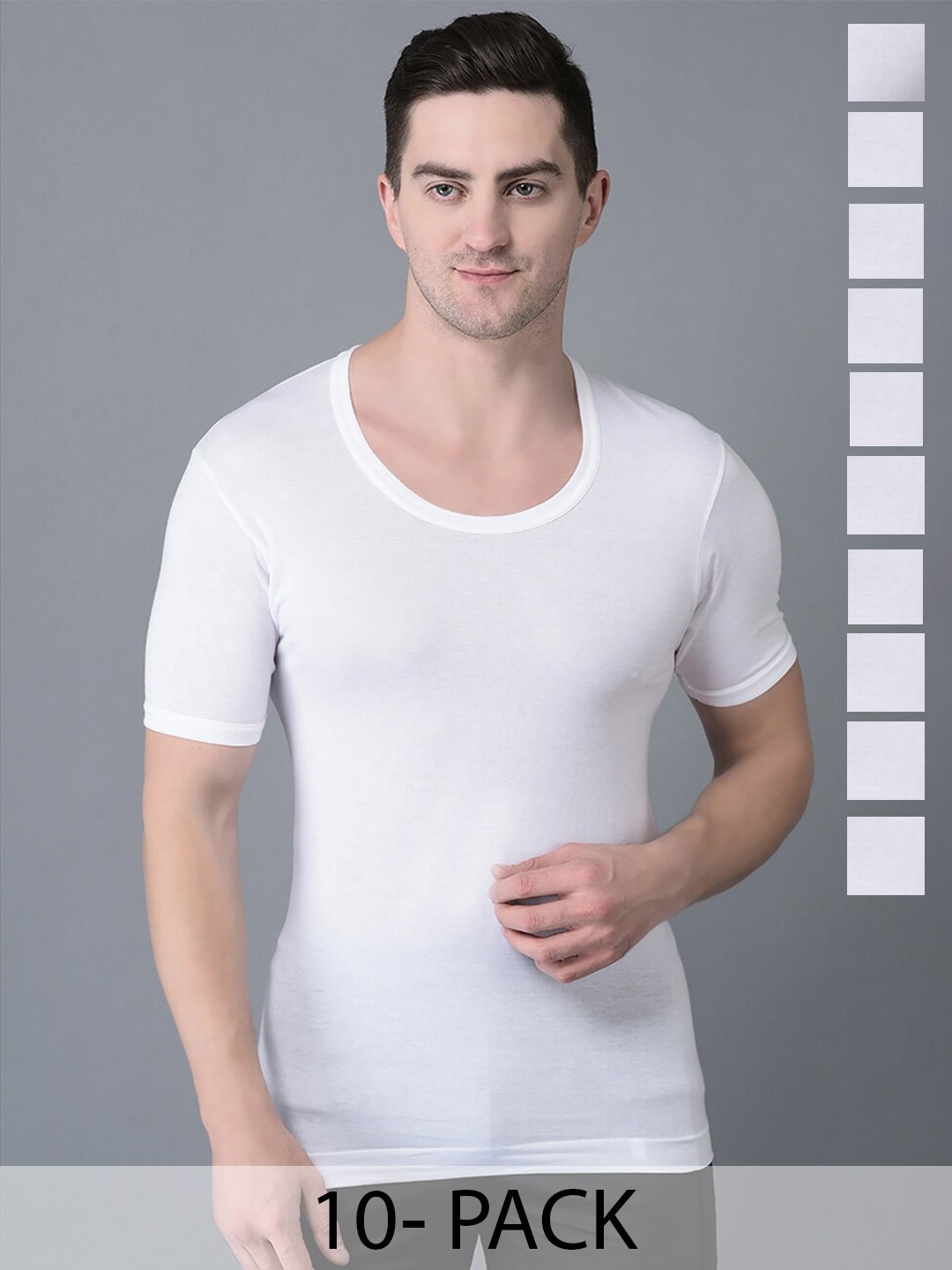 

Dollar Bigboss Pack of 10 Egyptian Cotton Vest, White
