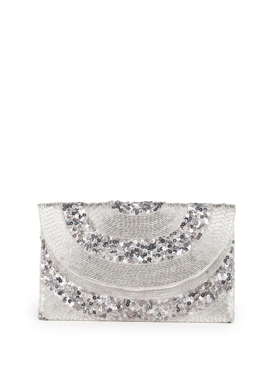 

ODETTE Embellished Purse Clutch, Silver