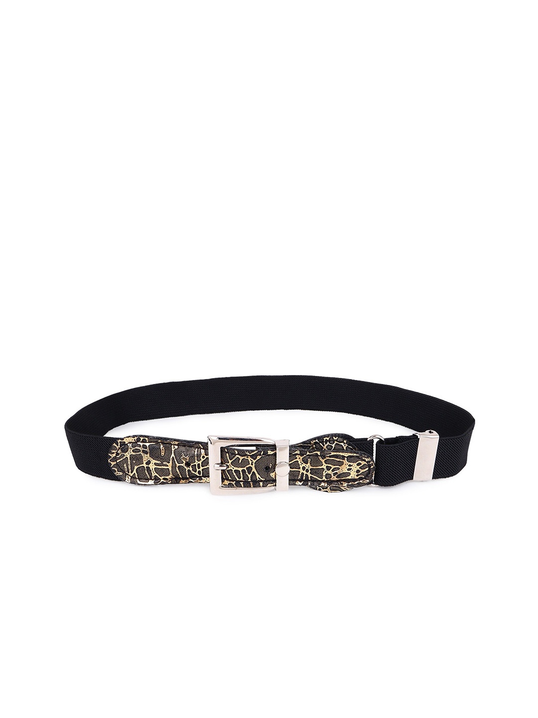 

Zacharias Girls Textured Stretchable Belt, Black