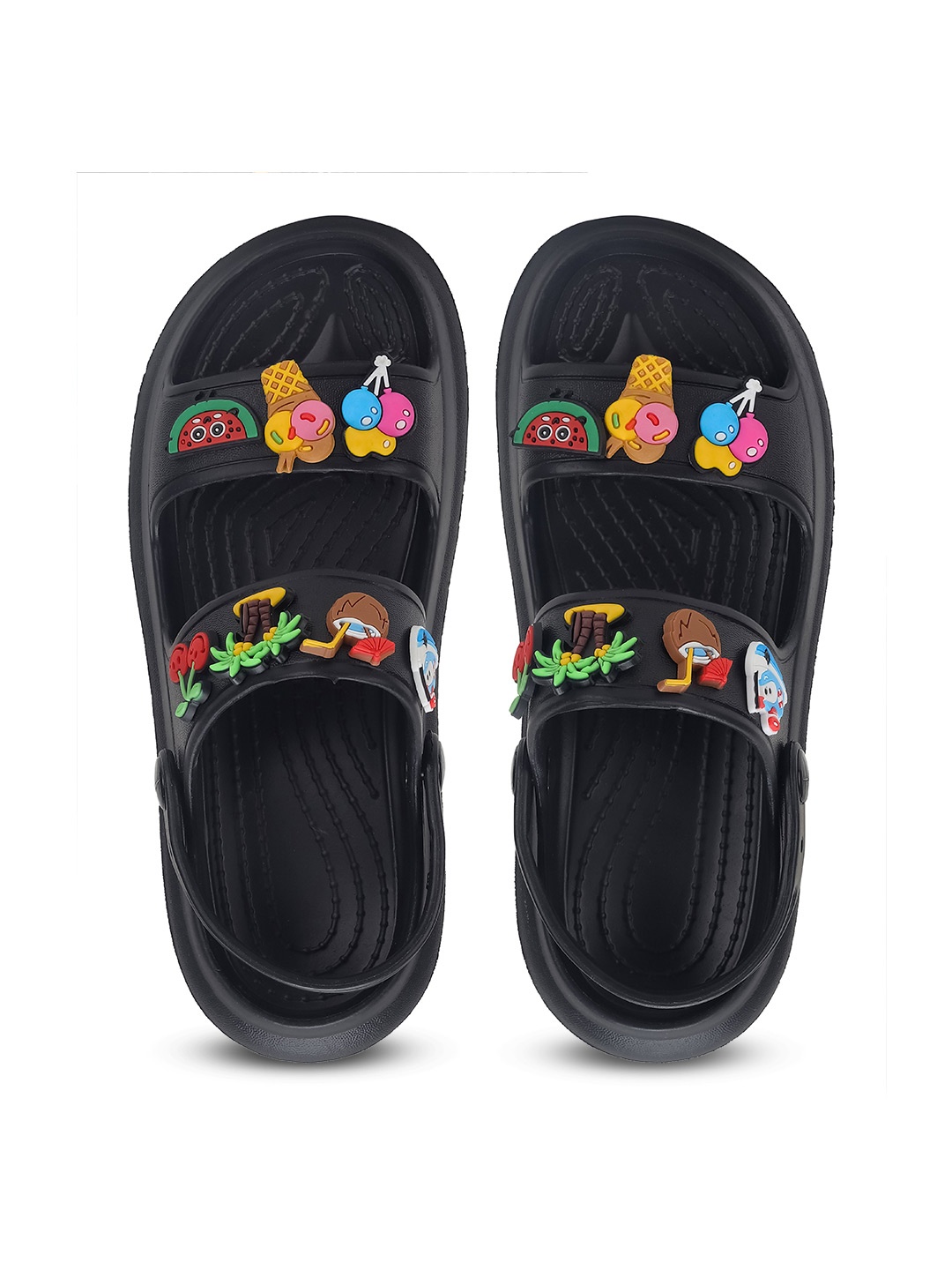

CASSIEY Women Self Design Rubber Clogs, Black