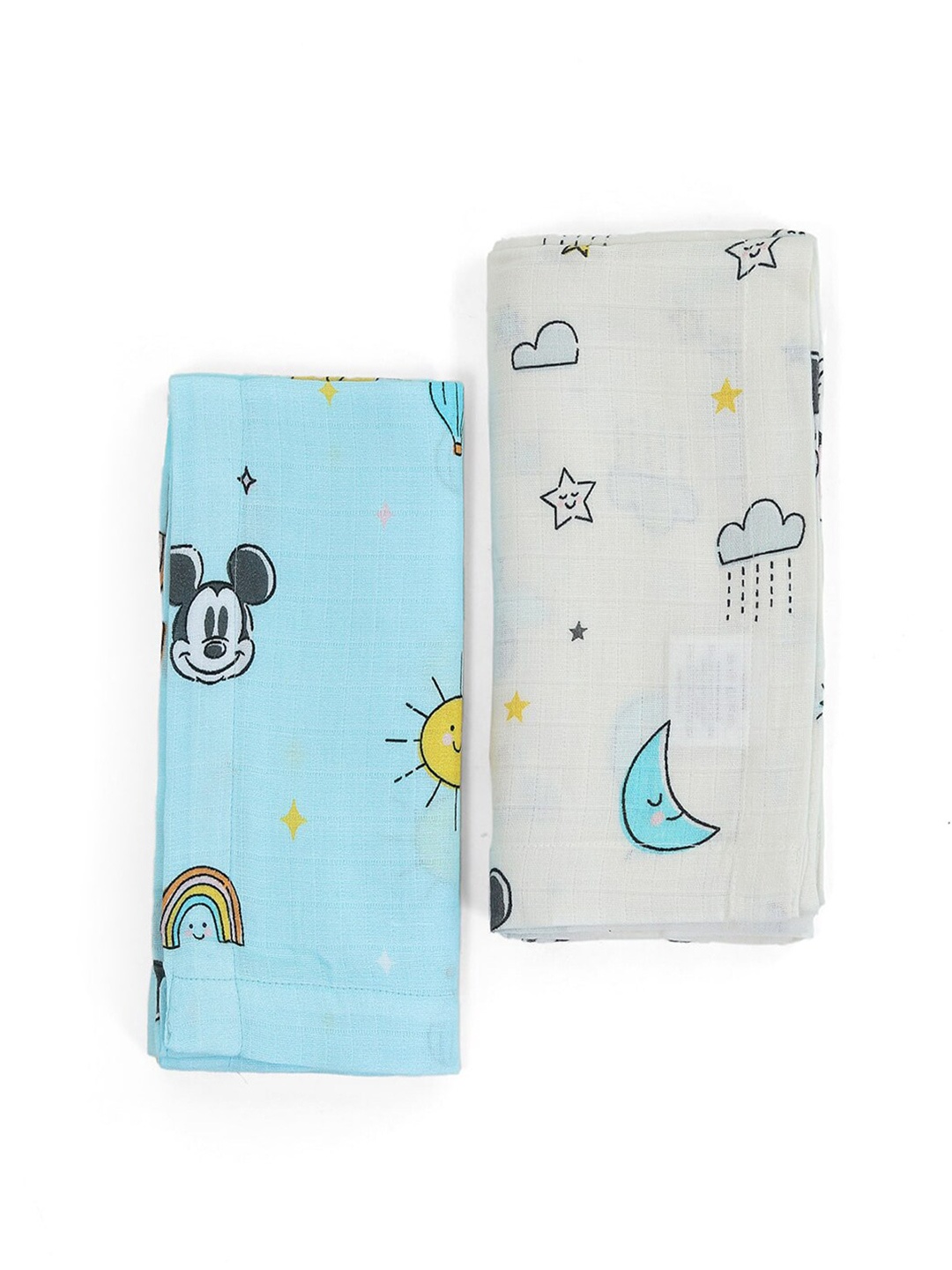 

Pluchi Blue 2 Pieces Floral Printed Cotton AC Room Single Bed Blanket