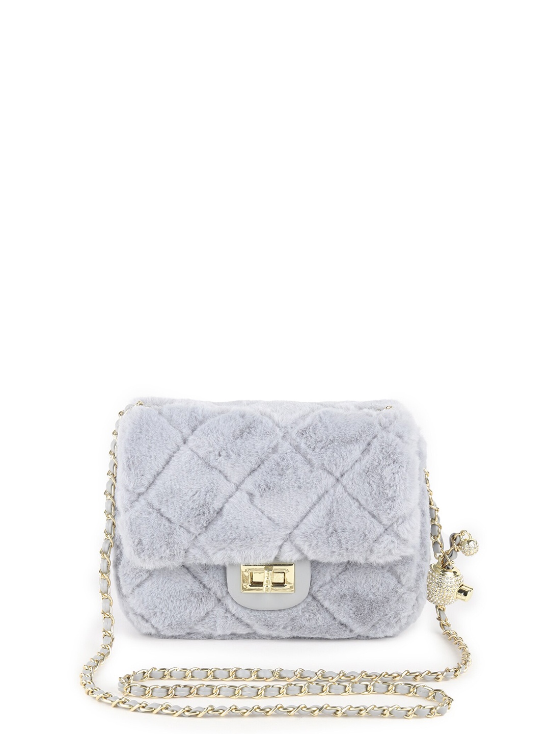 

ODETTE Textured Sling Bag, Grey