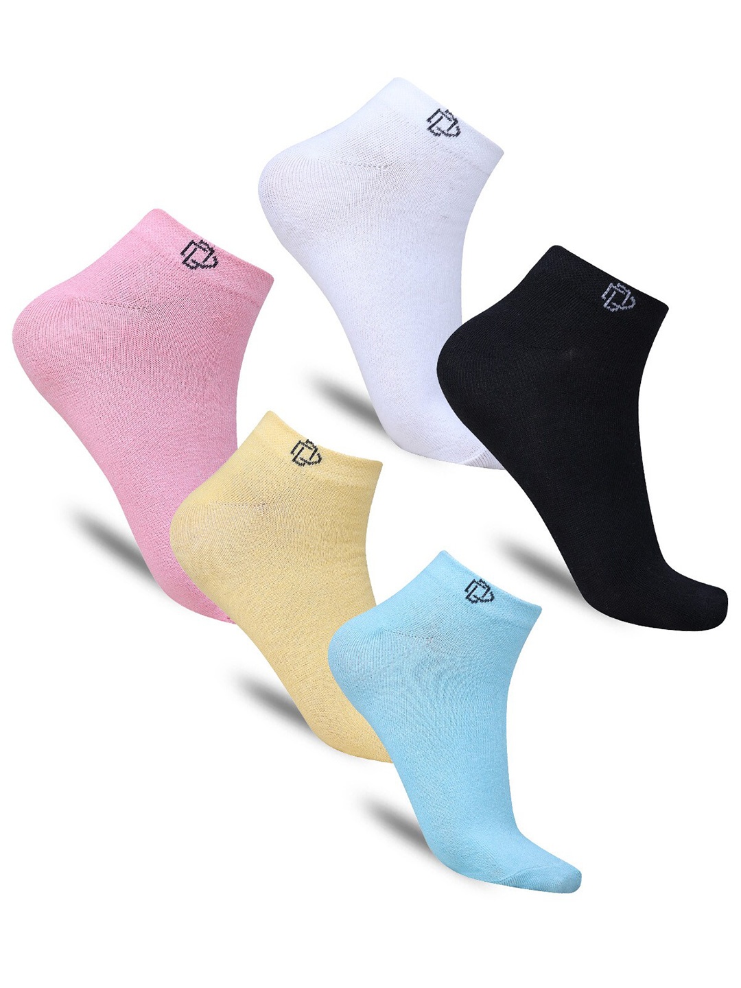 

Dollar Socks Men Pack Of 5 Cotton Ankle-Length Sock, Black