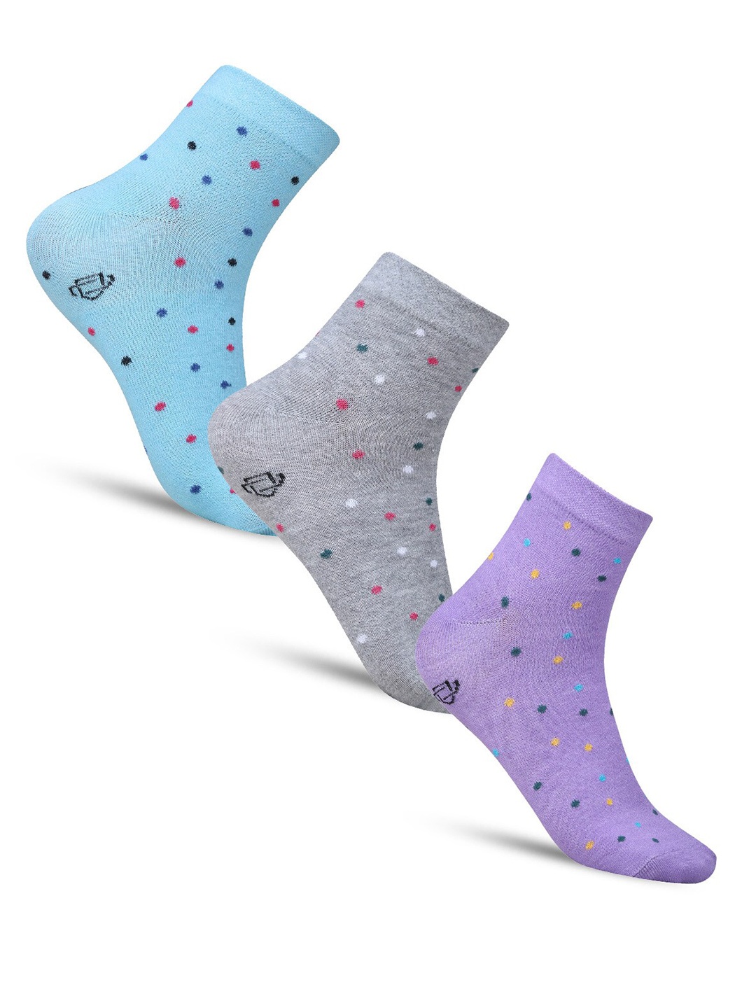 

Dollar Socks Men Pack Of 3 Cotton Ankle-Length Socks, Blue