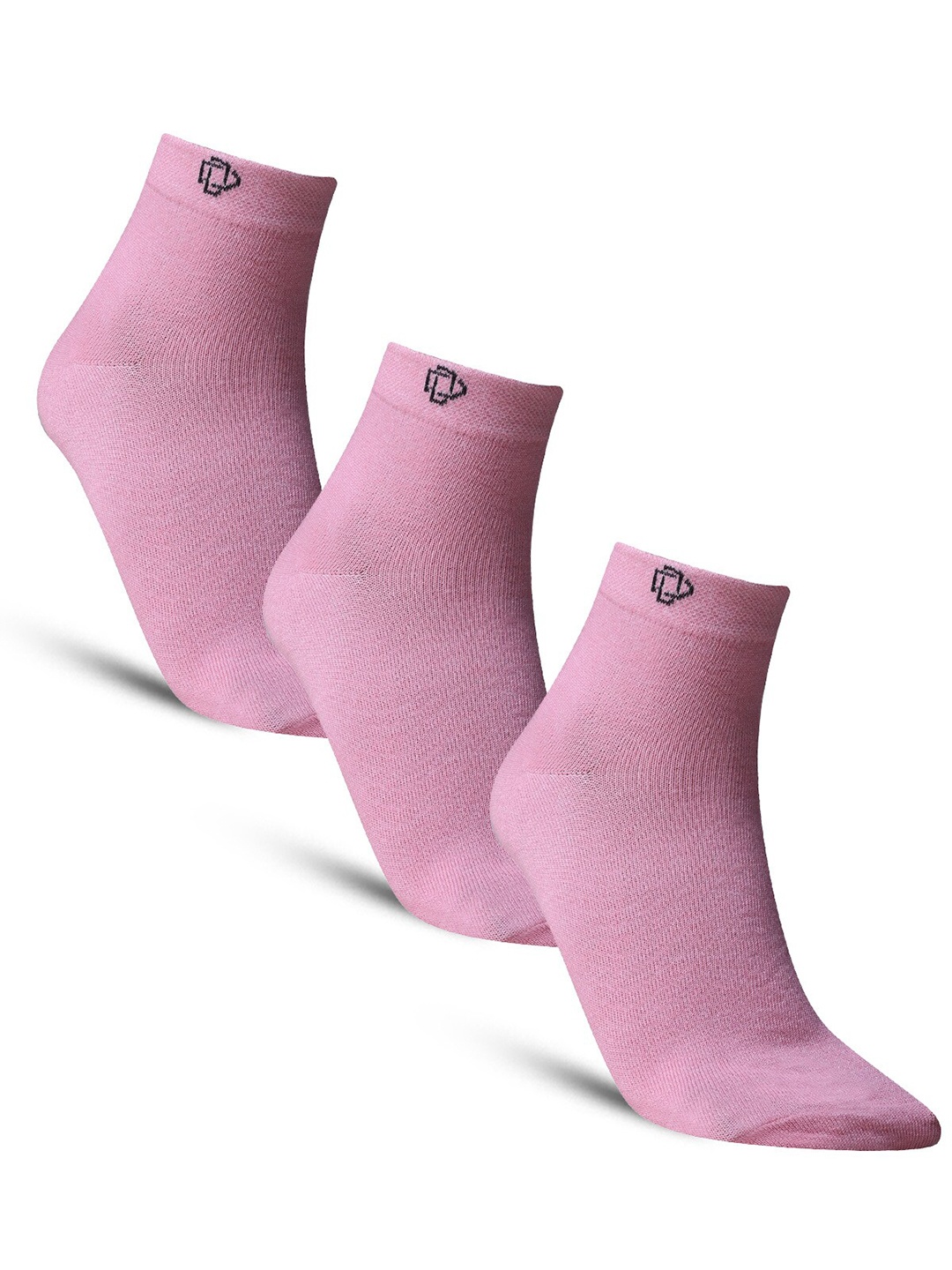 

Dollar Socks Women Pack Of 3 Cotton Ankle-Length Socks, Pink