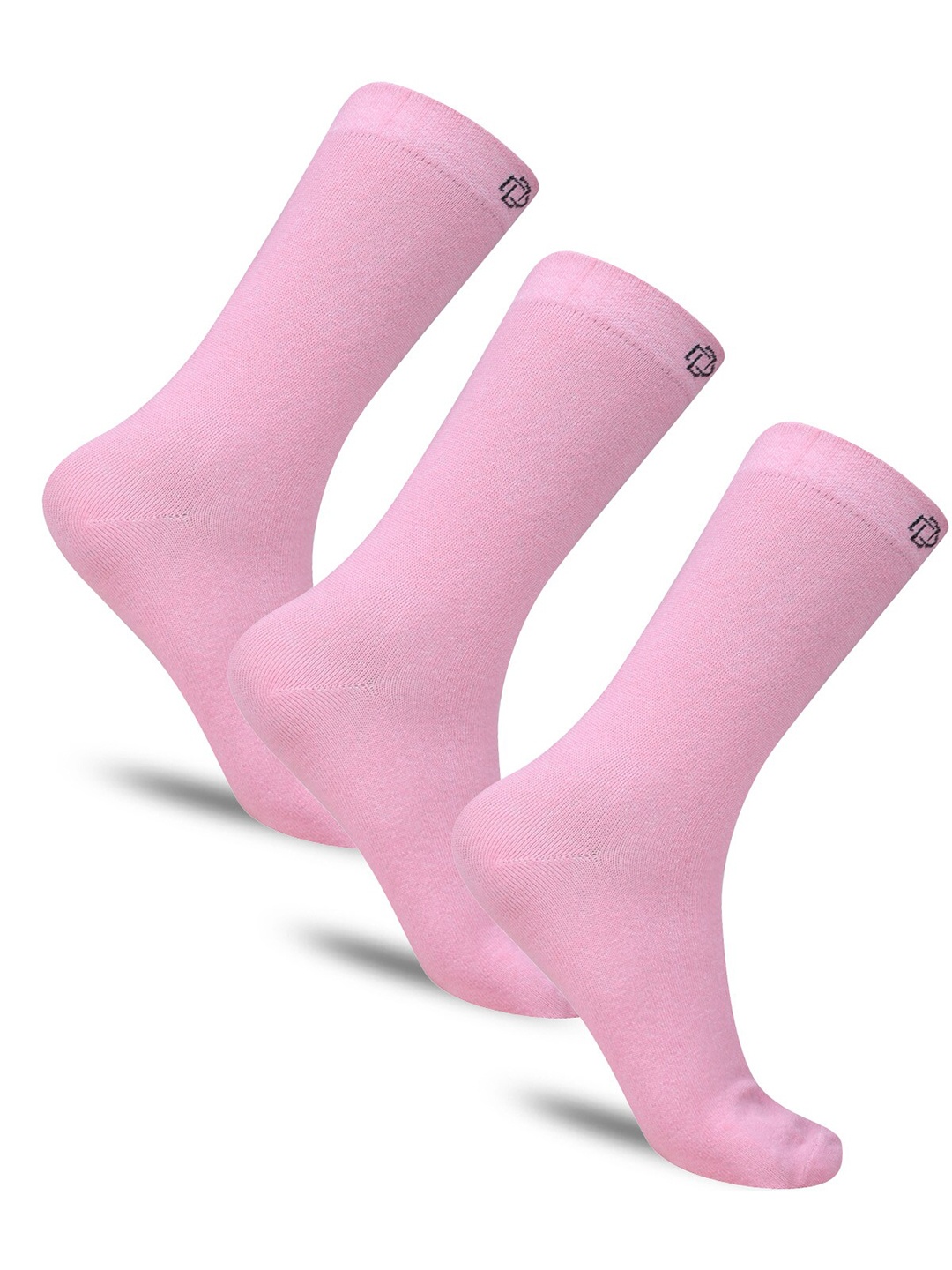 

Dollar Socks Women Pack Of 3 Cotton Calf-Length Socks, Pink