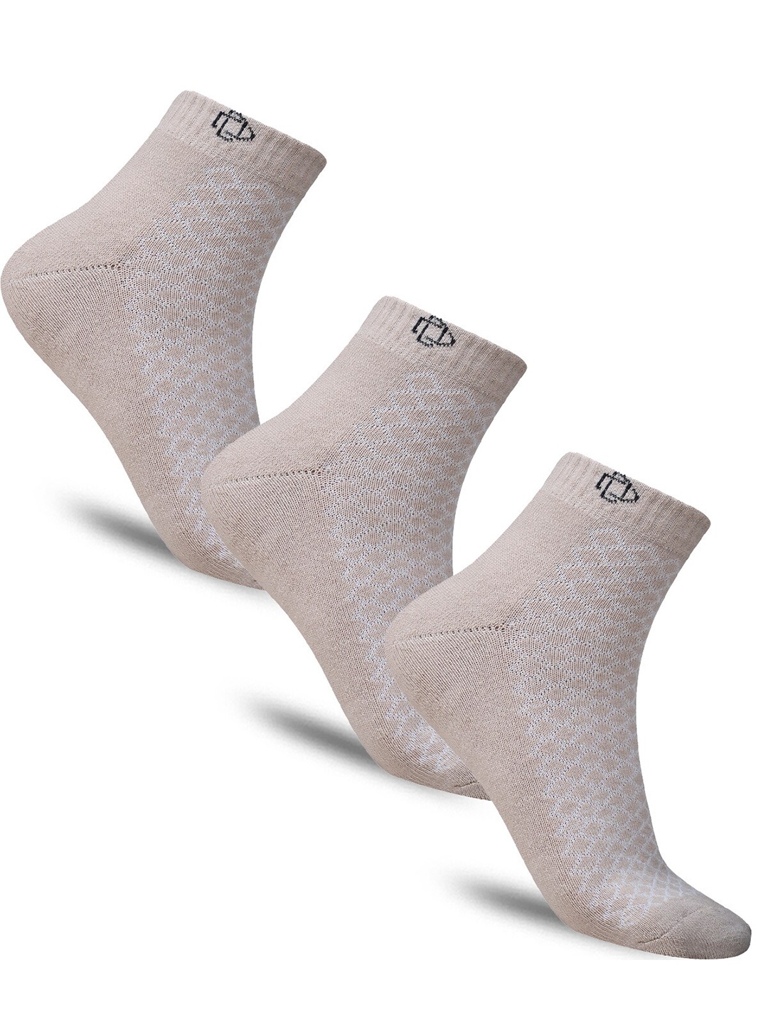 

Dollar Socks Women Pack Of 3 Cotton Ankle-Length Socks, Beige
