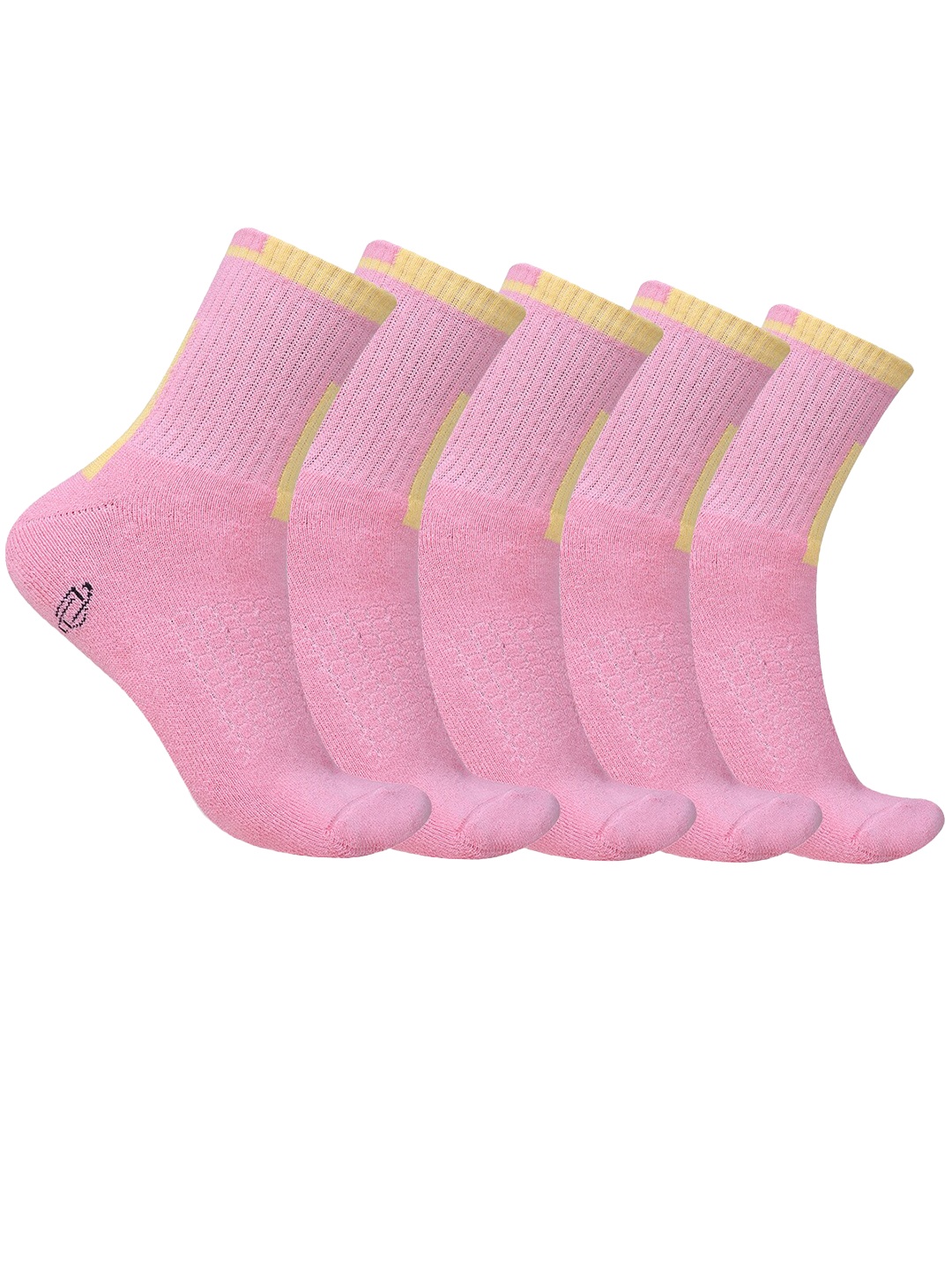 

Dollar Socks Women Pack Of 5 Above Ankle-Length Cotton Socks, Pink