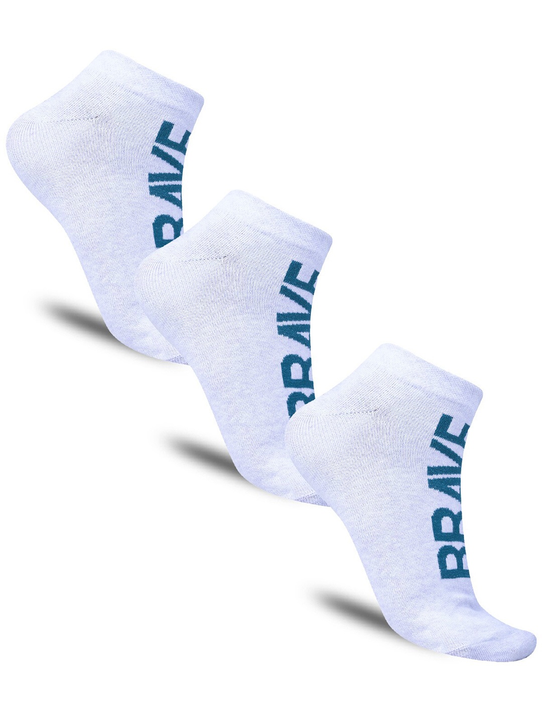 

Dollar Socks Women Pack of 3 Ankle-Length Patterned Cotton Socks, Pink