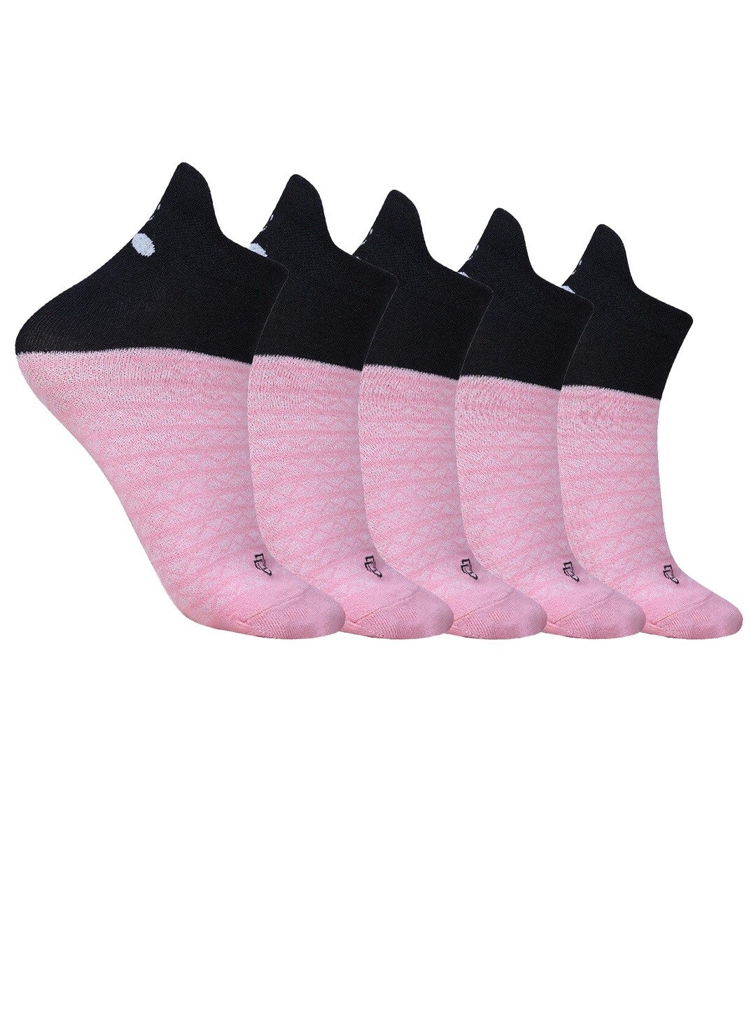 

Dollar Socks Women Pack Of 5 Colourblocked Cotton Above Ankle-Length Socks, Pink