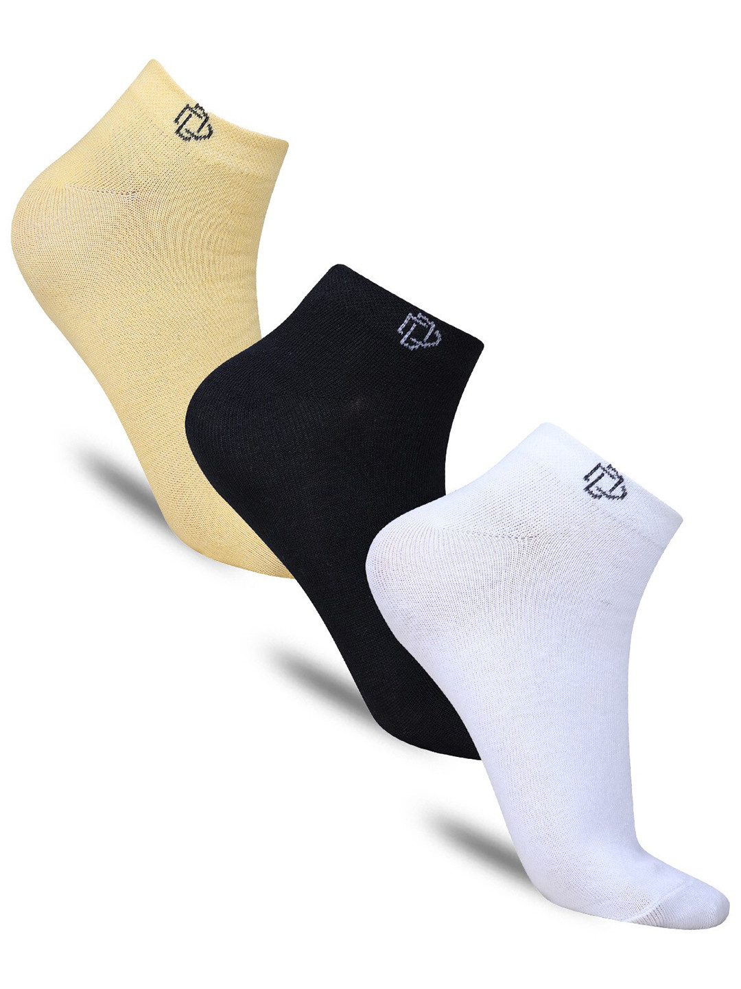 

Dollar Socks Women Pack Of 3 Cotton Ankle-Length Socks, Black